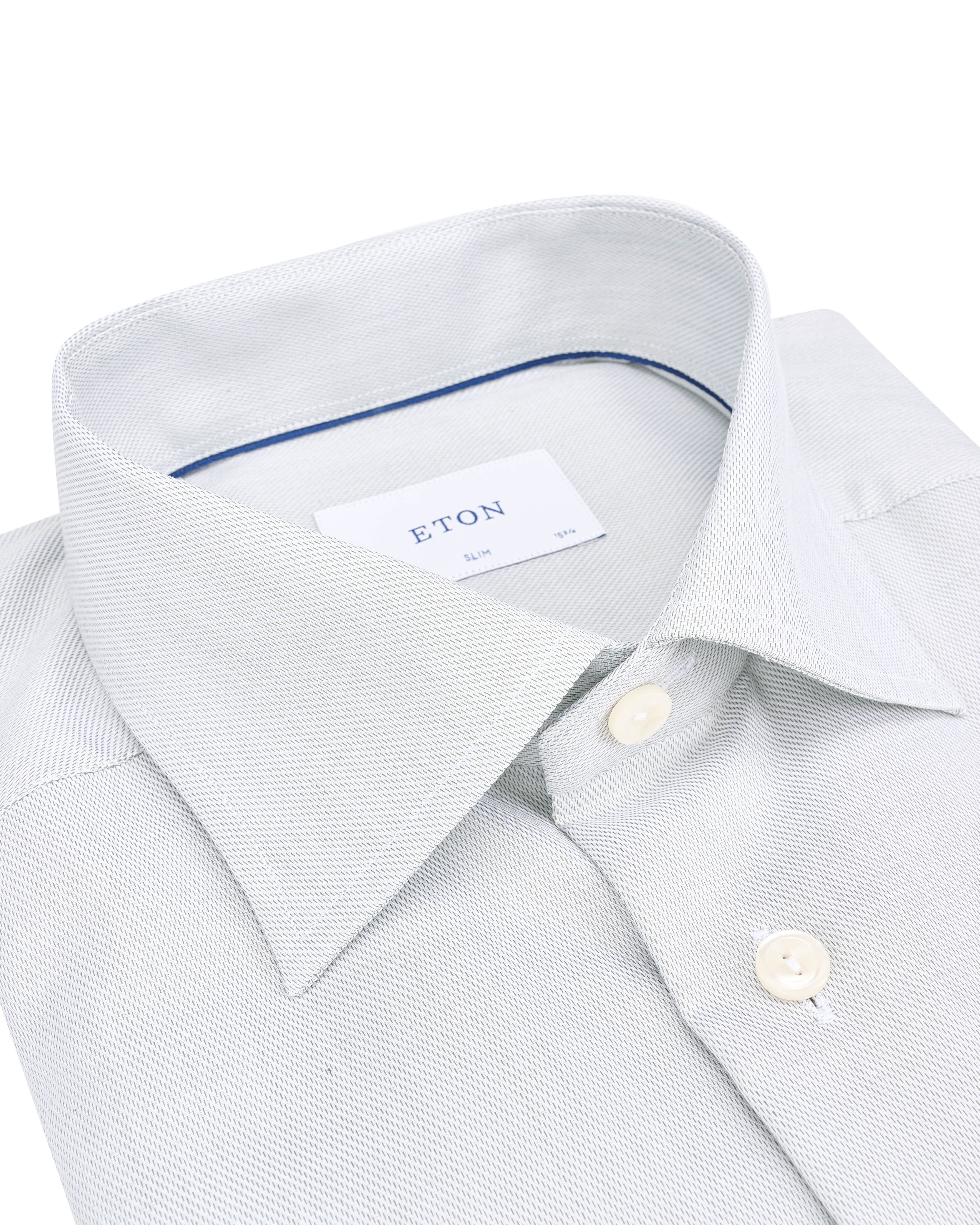 ETON Overhemd LM Groen 099679-001-38