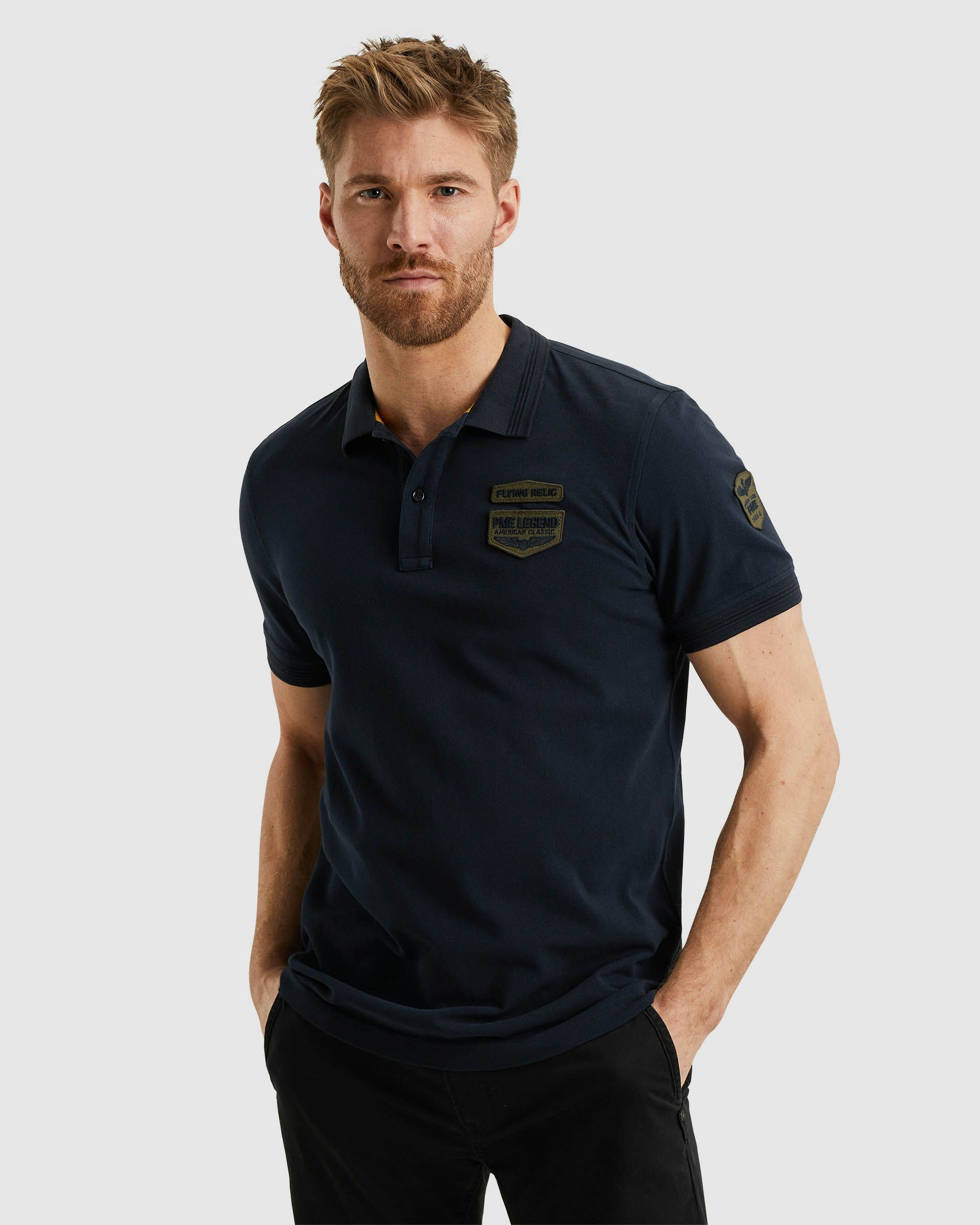 PME Legend Polo KM Blauw 101345-001-L