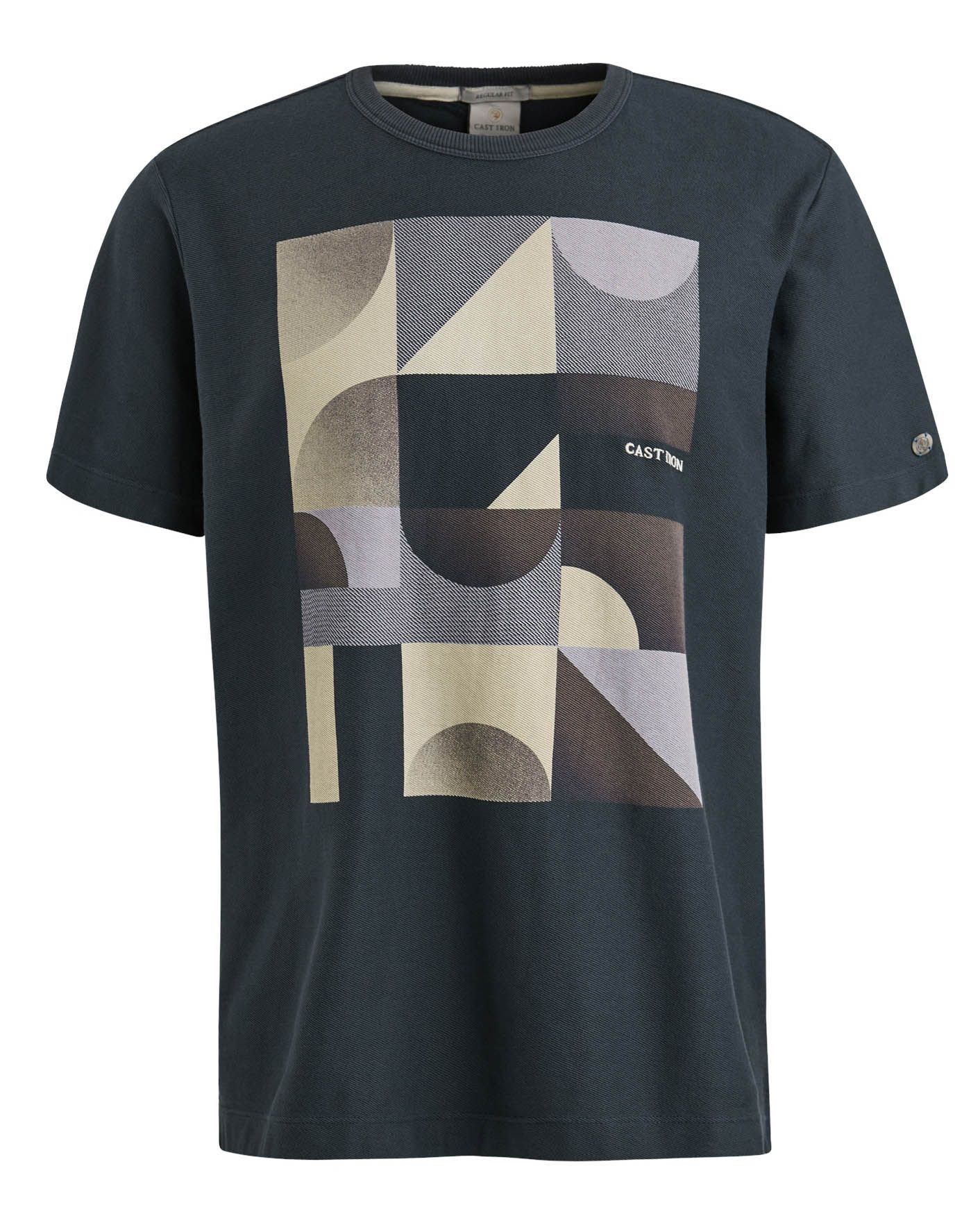 Cast Iron T-shirt KM Blauw 101510-001-L