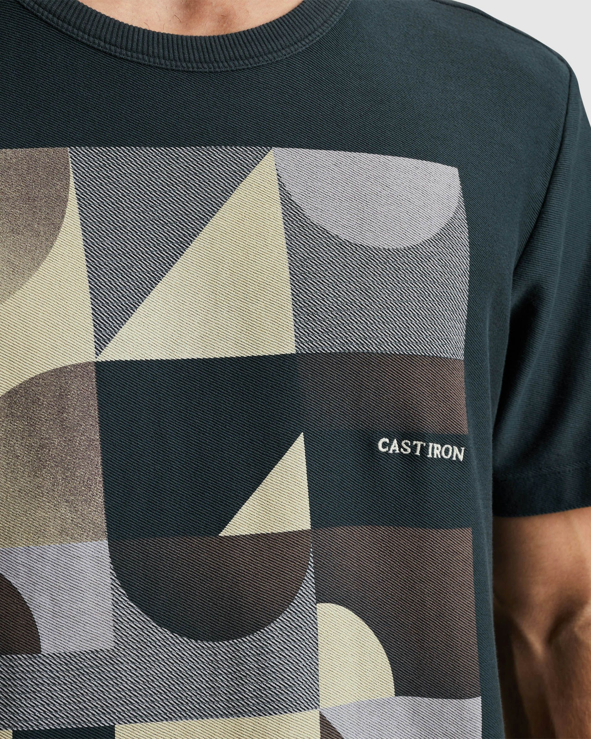 Cast Iron T-shirt KM Blauw 101510-001-L