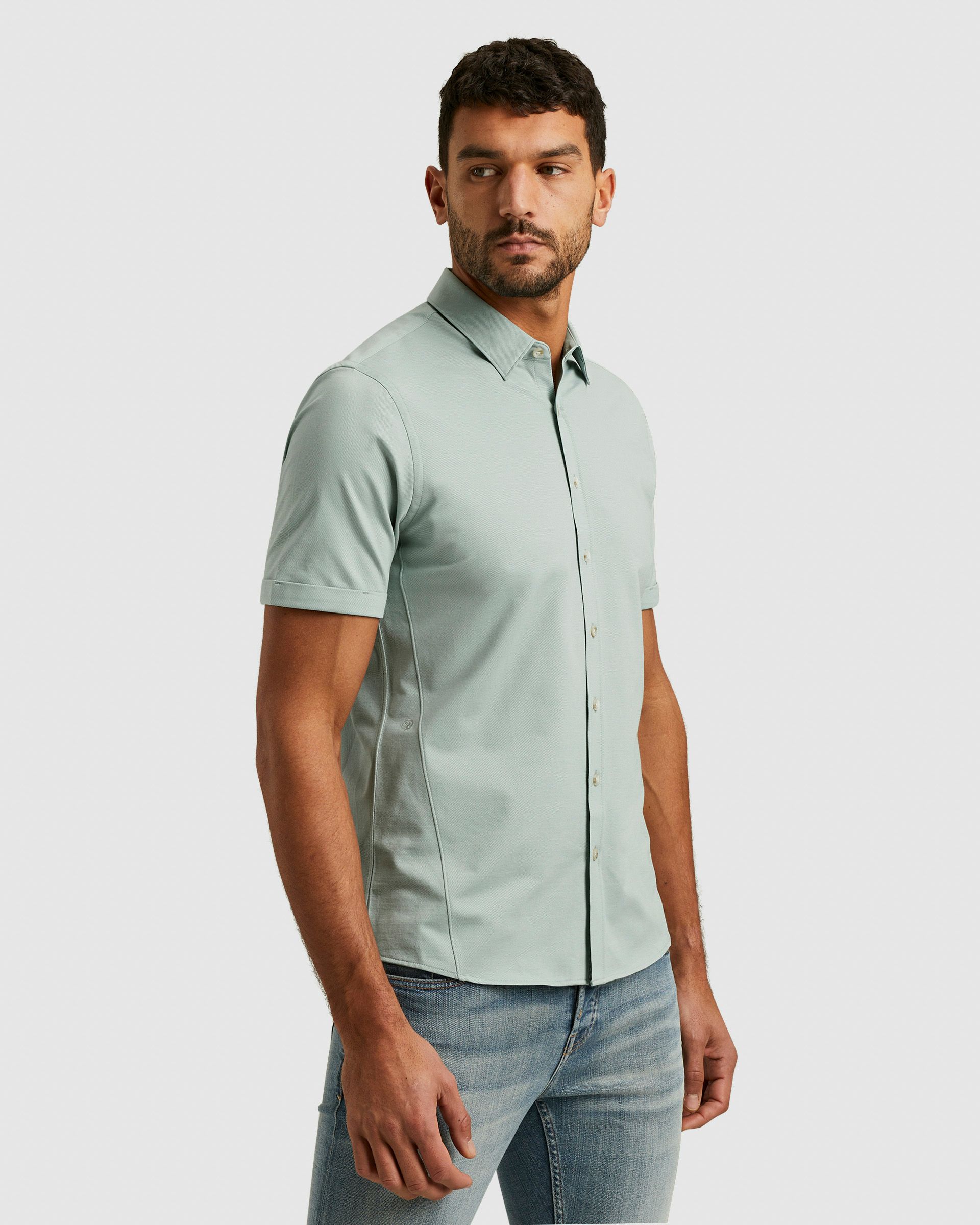Cast Iron Casual Overhemd KM Grijs 101548-001-L
