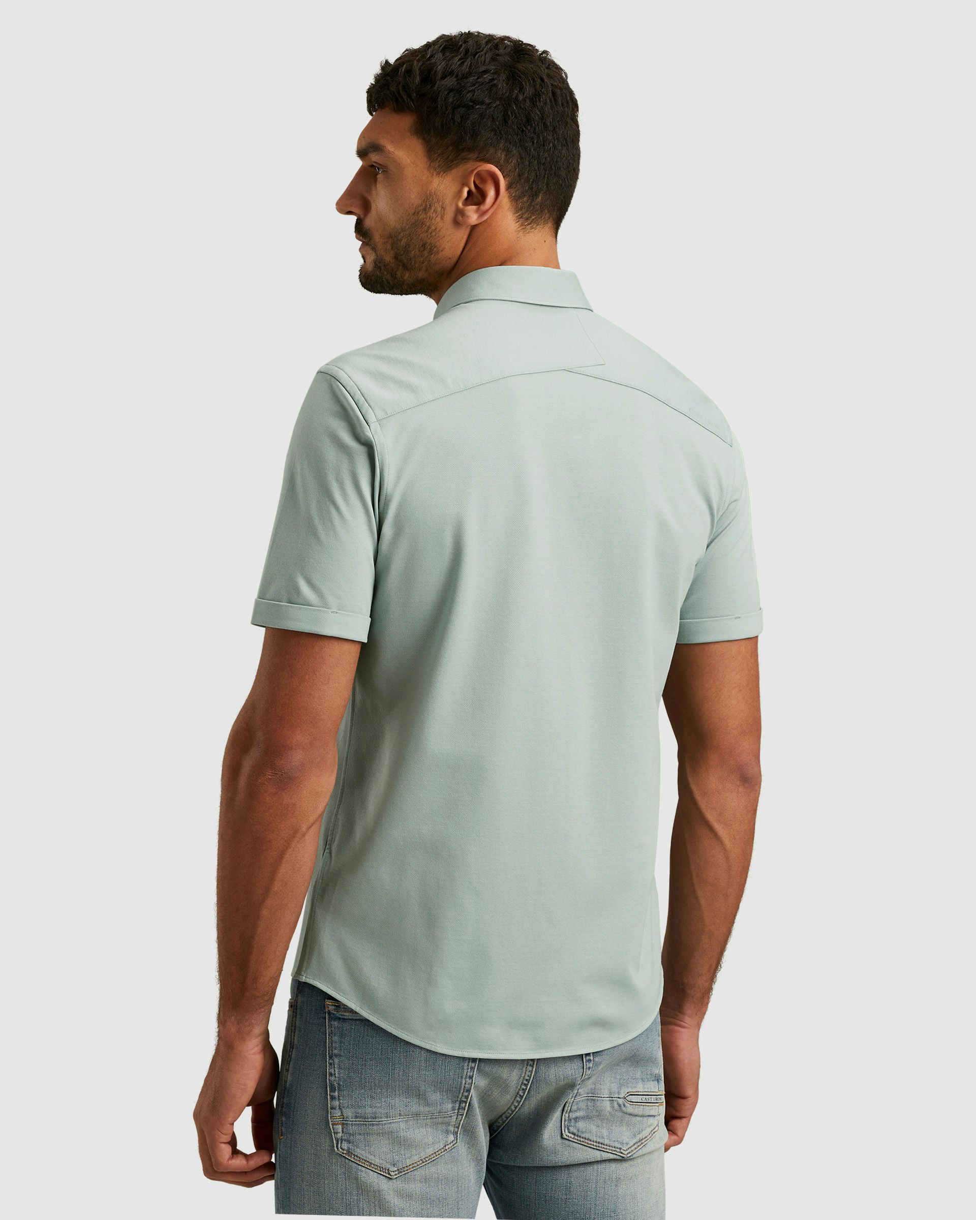Cast Iron Casual Overhemd KM Grijs 101548-001-L