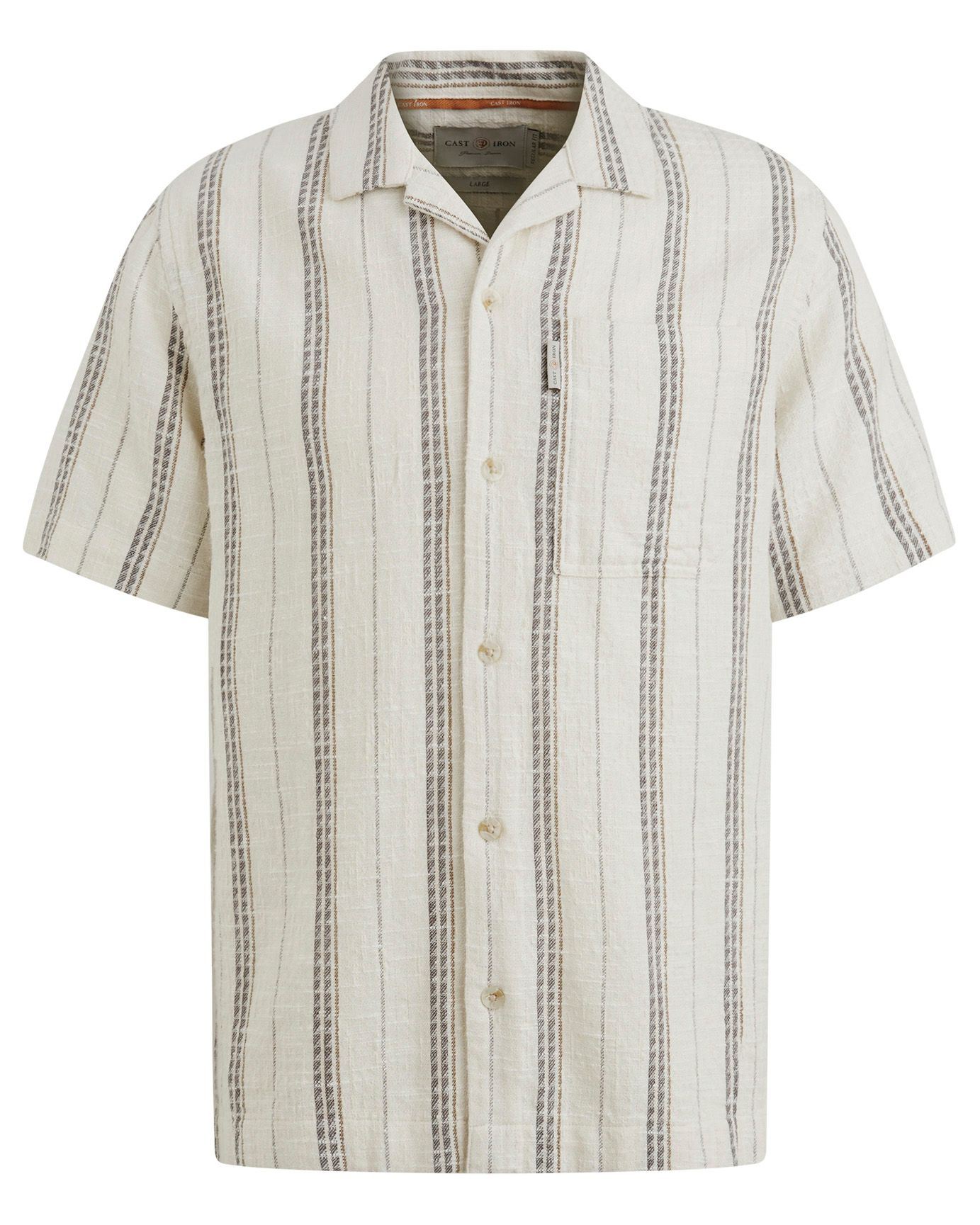 Cast Iron Casual Overhemd KM Wit 101550-001-L