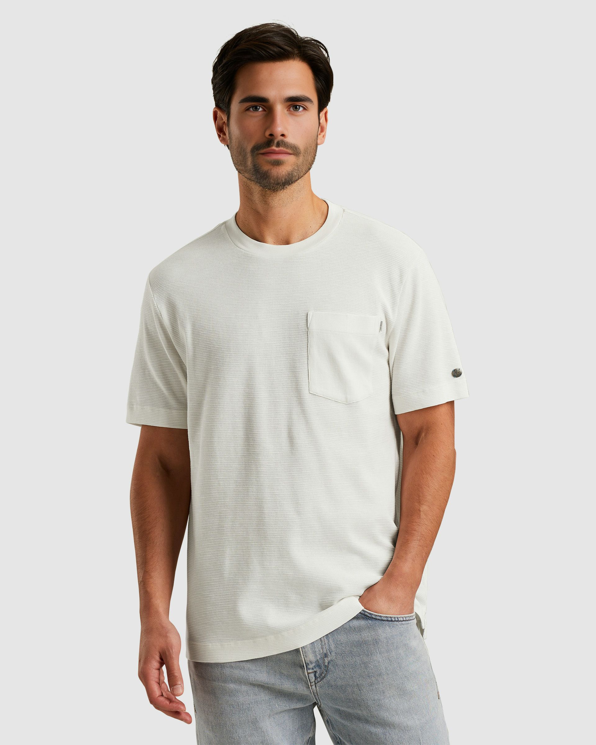 Cast Iron T-shirt KM Wit 101555-001-L