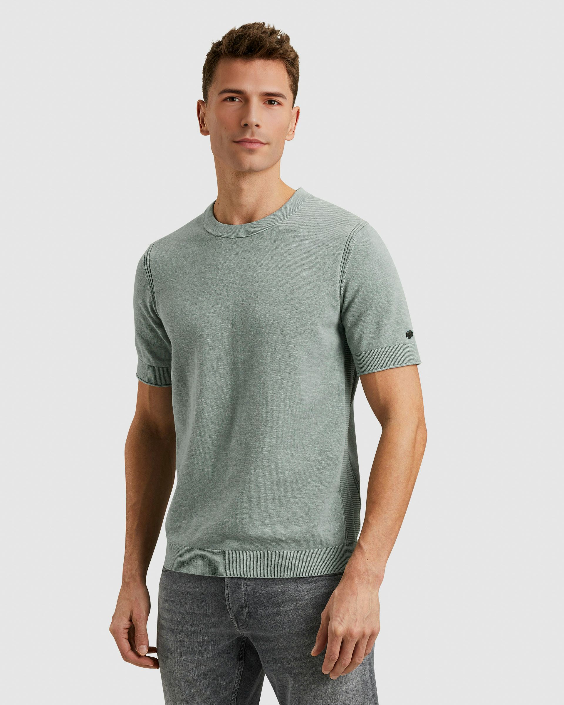 Cast Iron T-shirt KM Grijs 101562-001-L