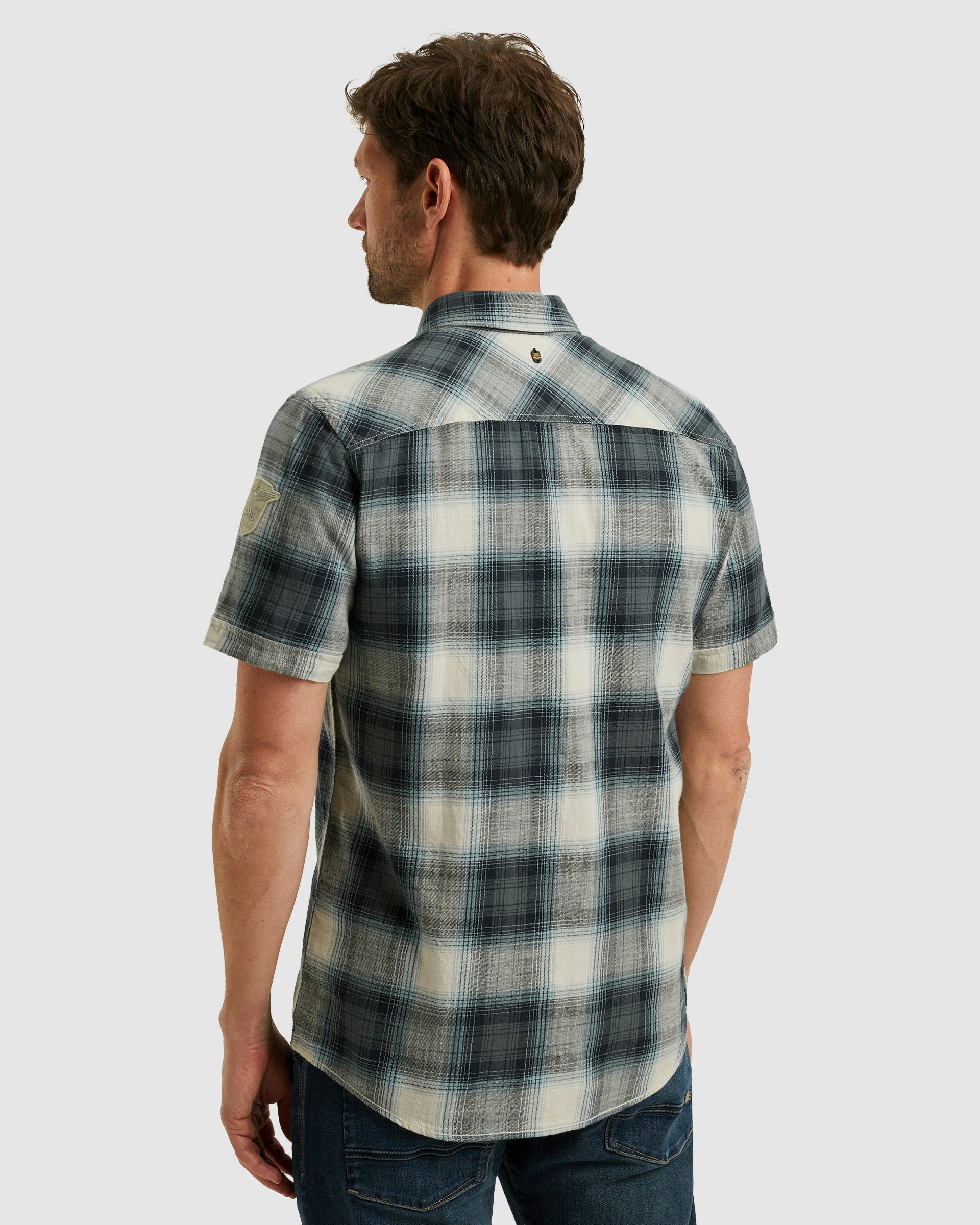 PME Legend Casual Overhemd KM Blauw 101921-001-L