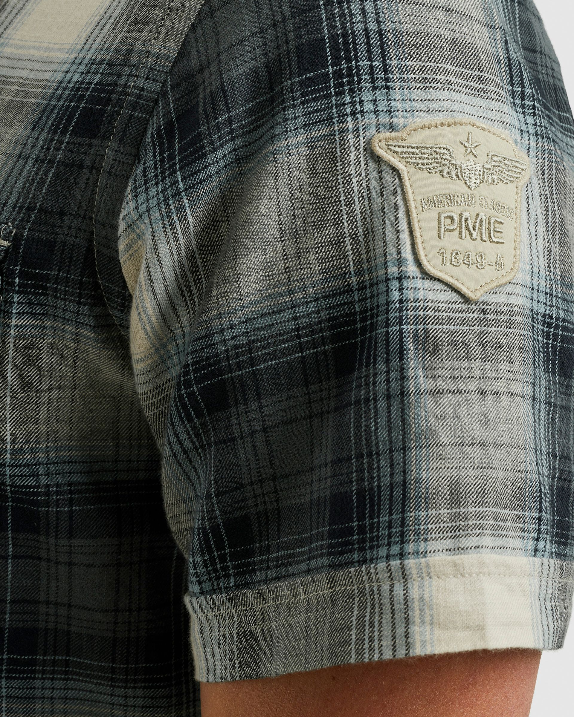 PME Legend Casual Overhemd KM Blauw 101921-001-L