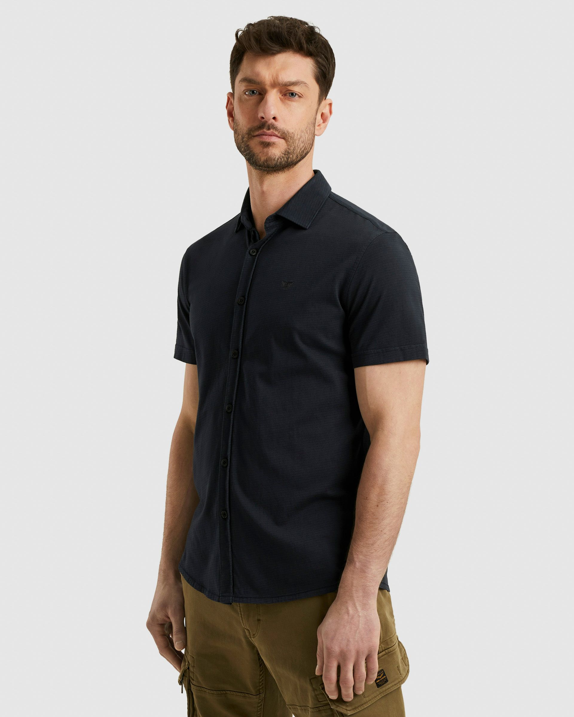 PME Legend Casual Overhemd KM Blauw 101923-001-L