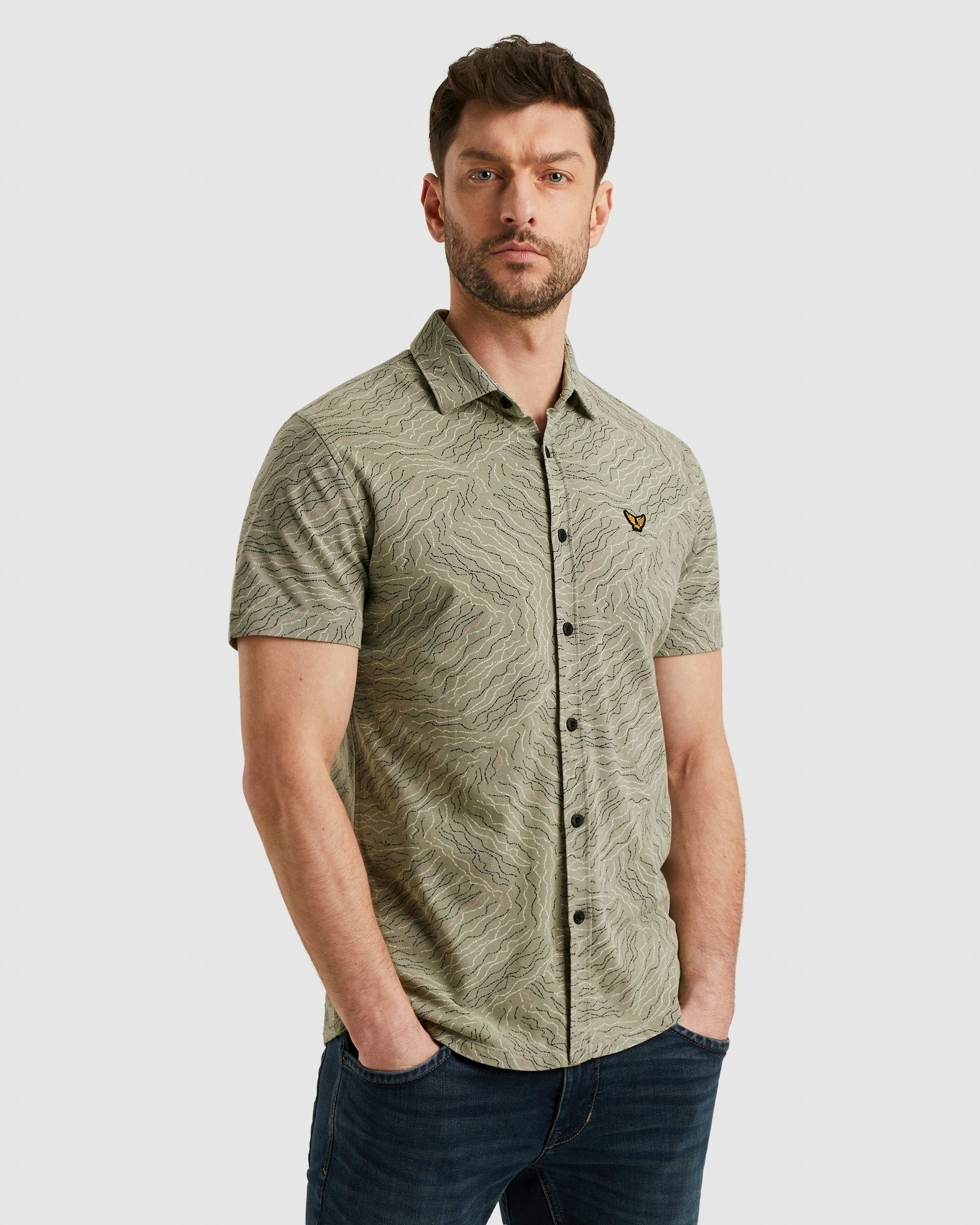 PME Legend Casual Overhemd KM Groen 101925-001-L