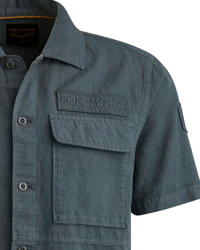 PME Legend Casual Overhemd KM Antraciet 101928-001-L