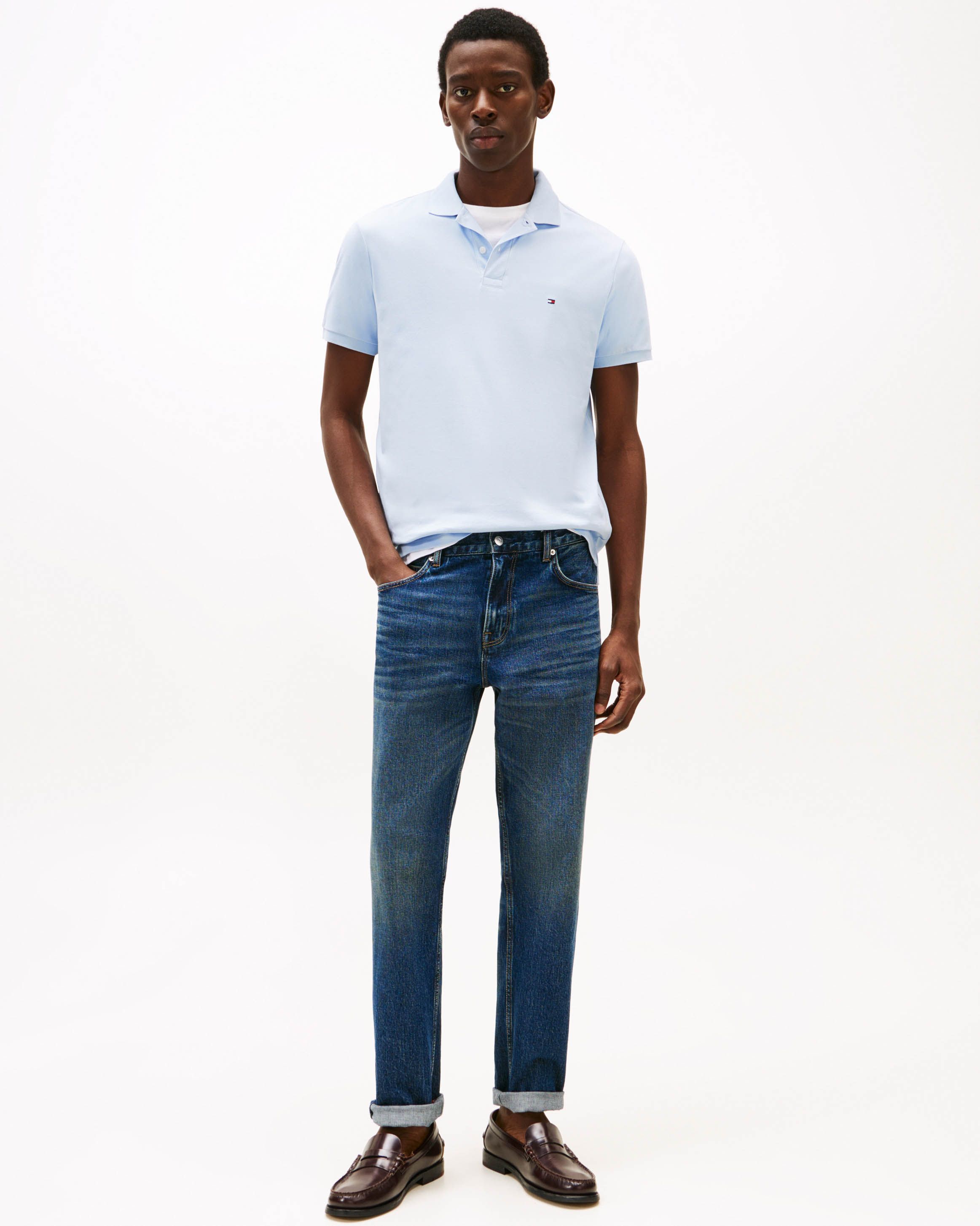 Tommy Hilfiger Menswear Polo SS Licht blauw 102784-001-L