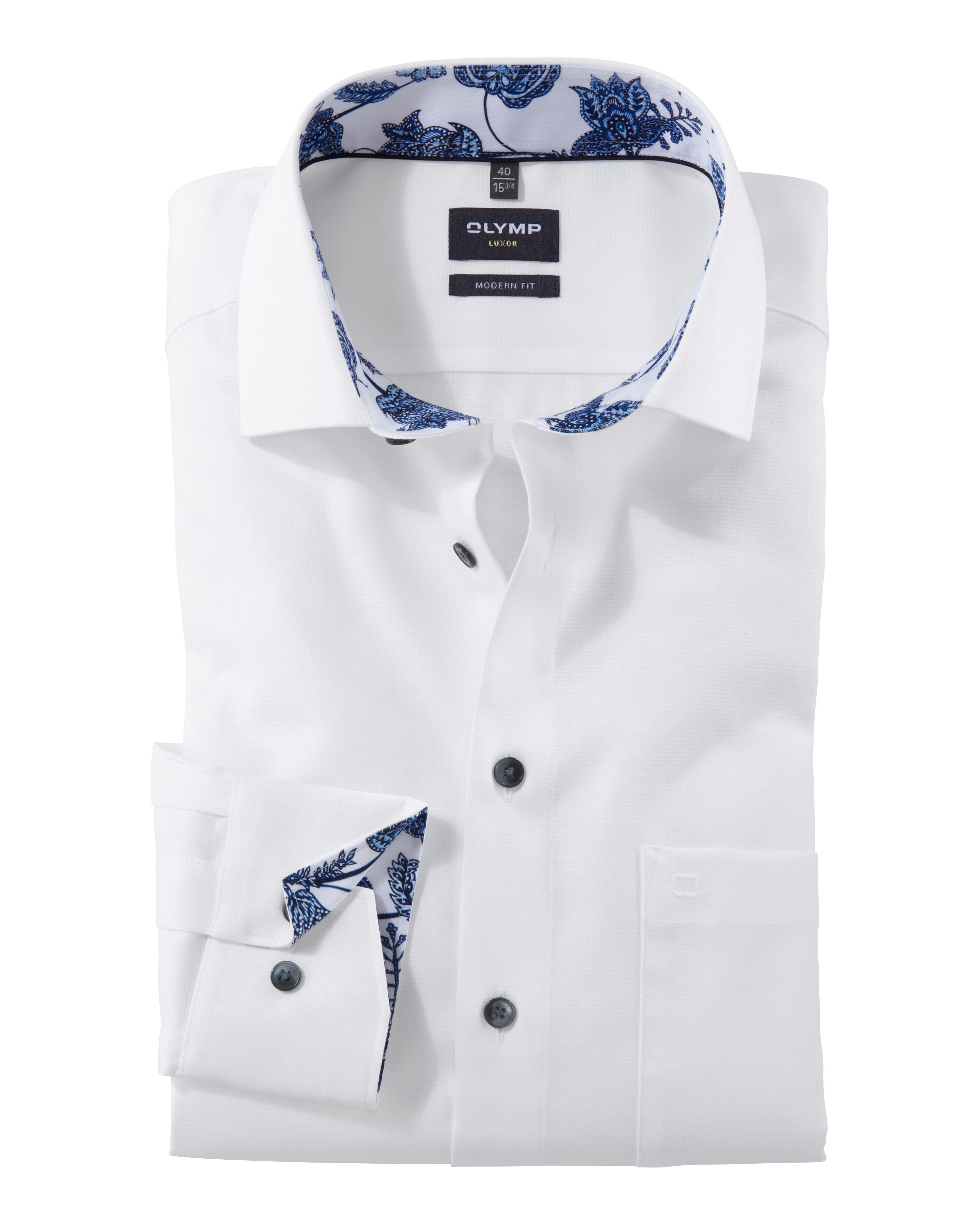 OLYMP Dress Shirt LS Wit 103101-001-41