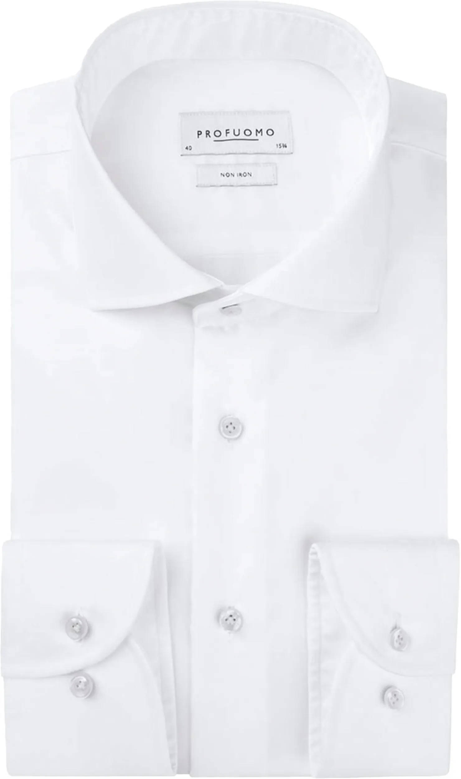 Profuomo Originale Slim fit Overhemd LM Wit 002303-01-37