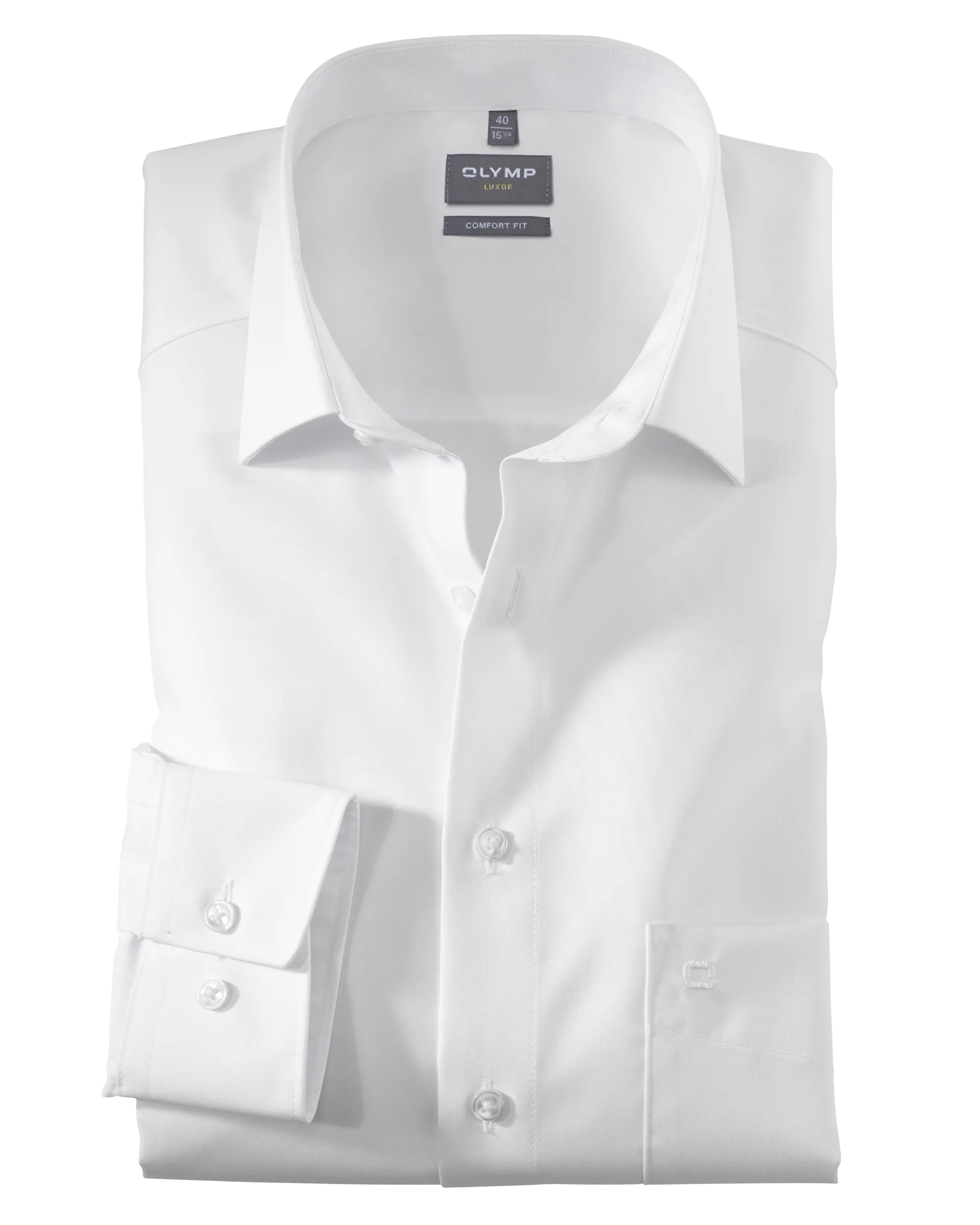 OLYMP Luxor Comfort fit Overhemd LM Wit 011376-01-38