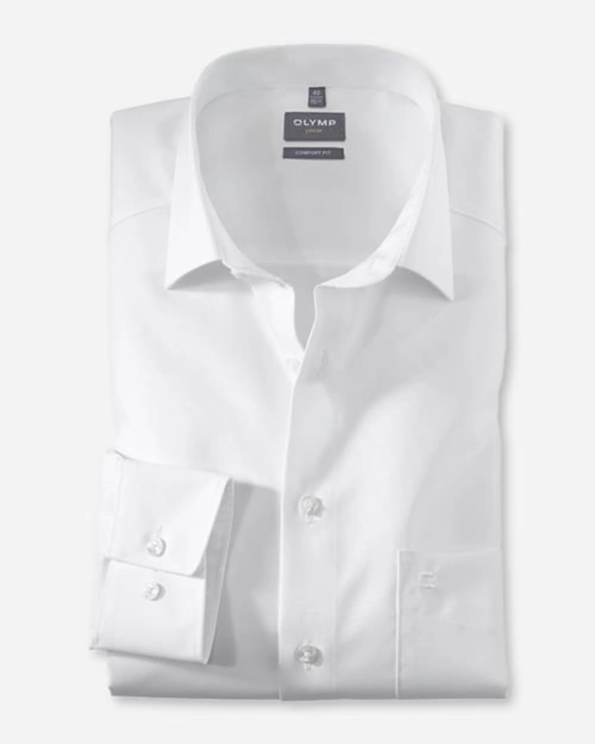 OLYMP Luxor Comfort fit Overhemd LM Wit 011376-01-38
