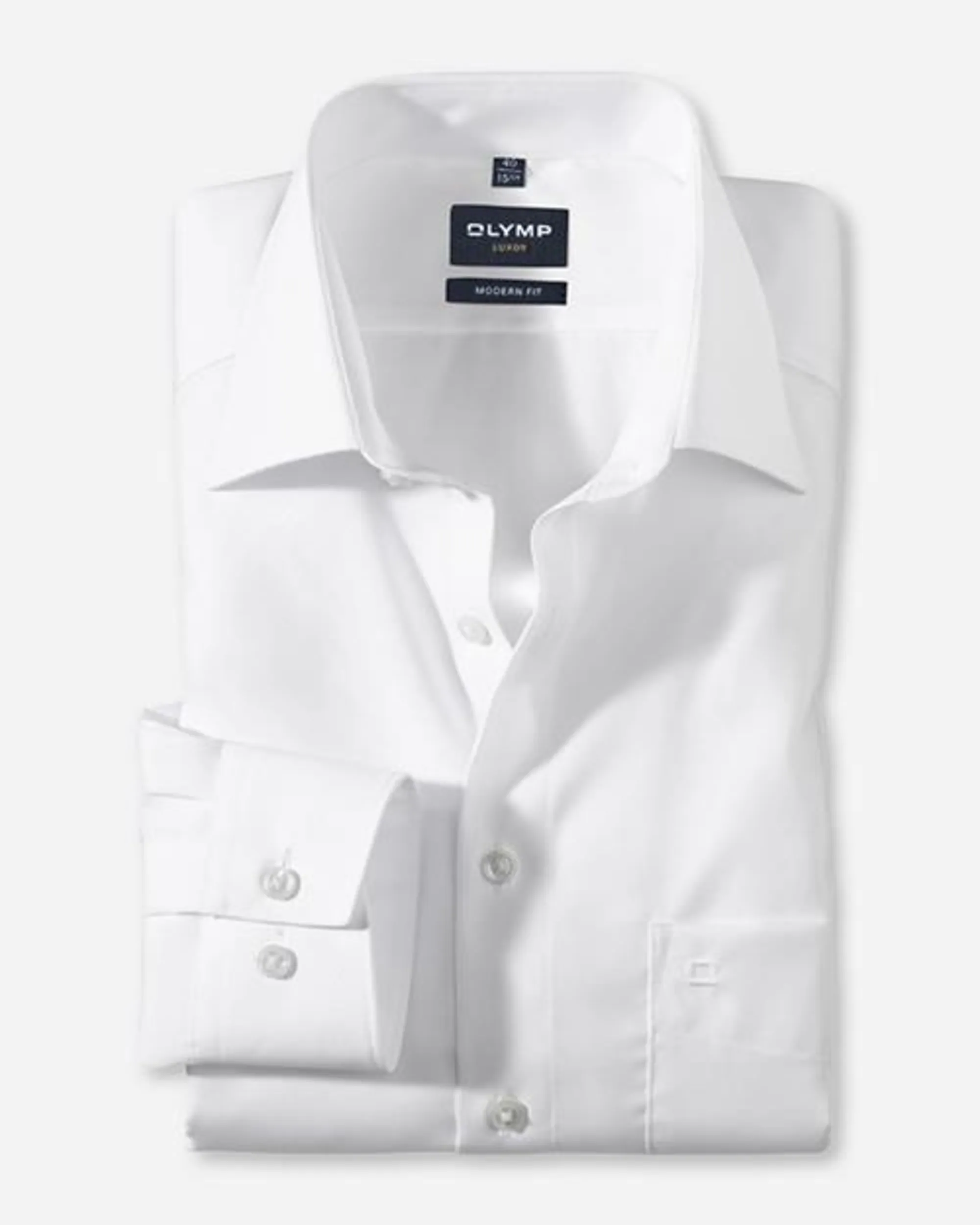 OLYMP Luxor Modern Fit Overhemd LM Wit 011430-01-47