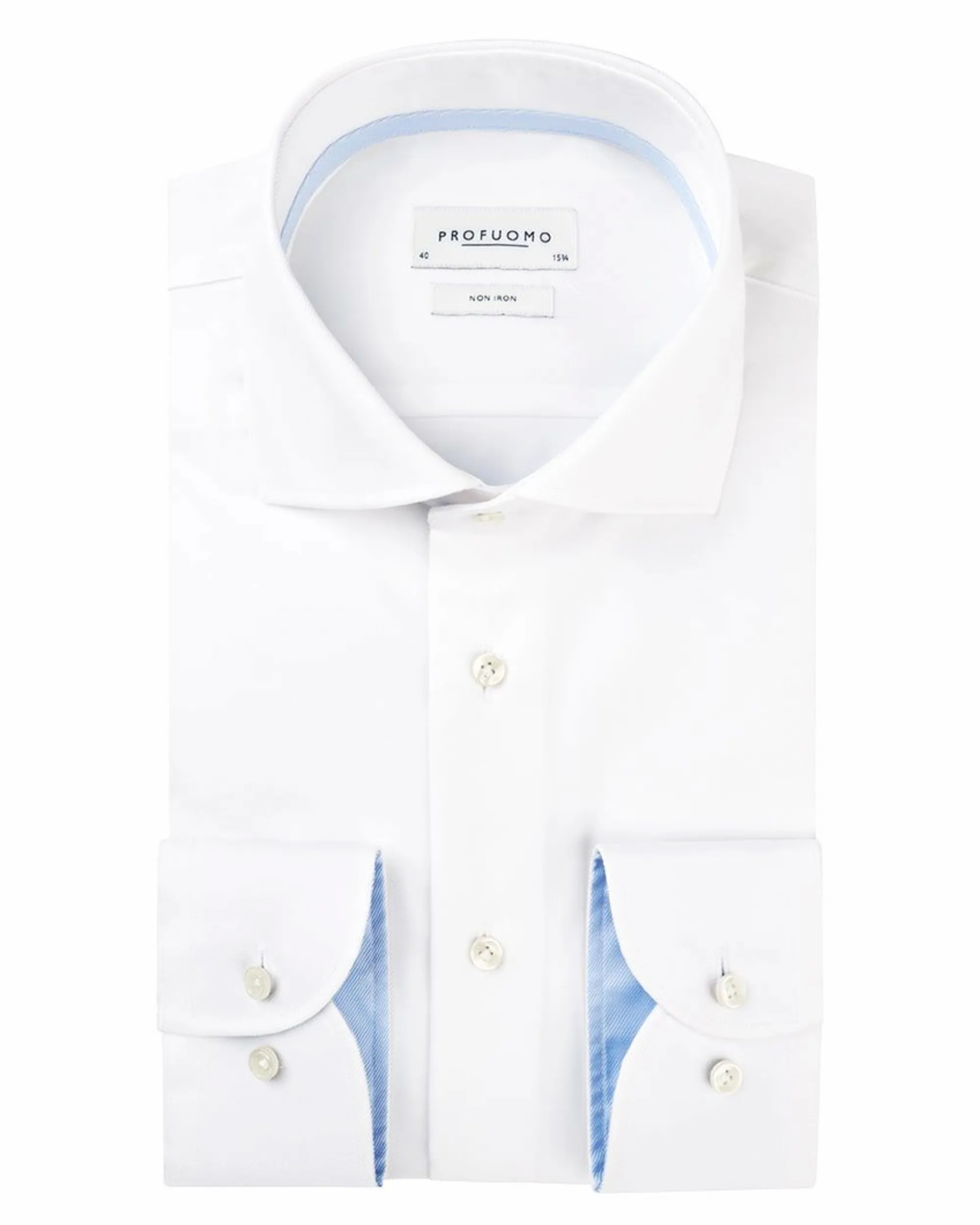Profuomo Originale Slim fit Overhemd LM Wit 011836-01-37