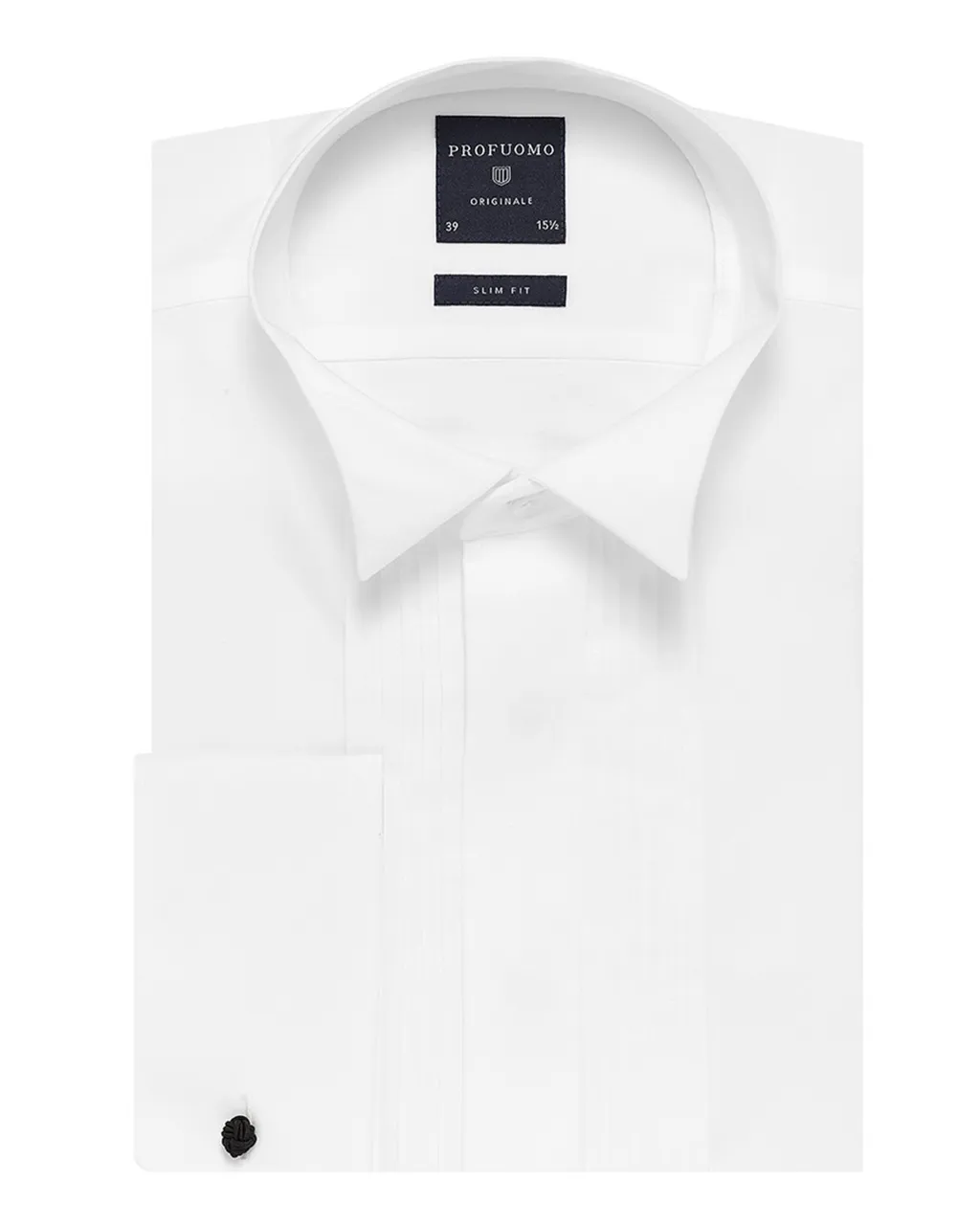 Profuomo Originale Slim fit Smoking Overhemd LM Wit 016247-01-37