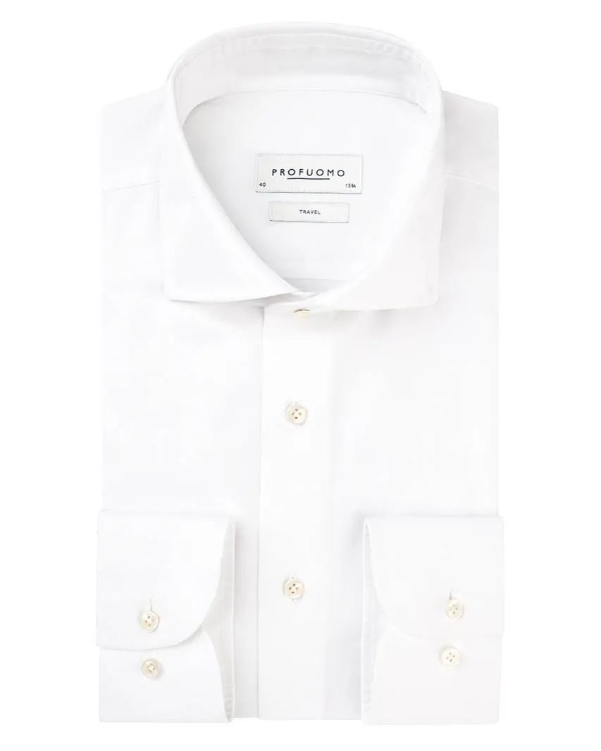 Profuomo Travel Overhemd LM Wit 036062-01-37