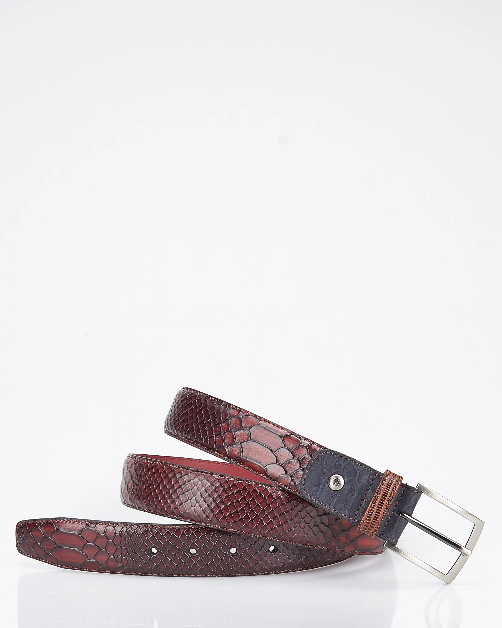 Floris van Bommel Geklede riem Cognac 038493-82-105