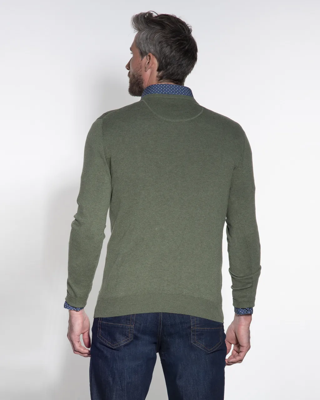 Campbell Trui V-hals Donkergroen 044530-480-L