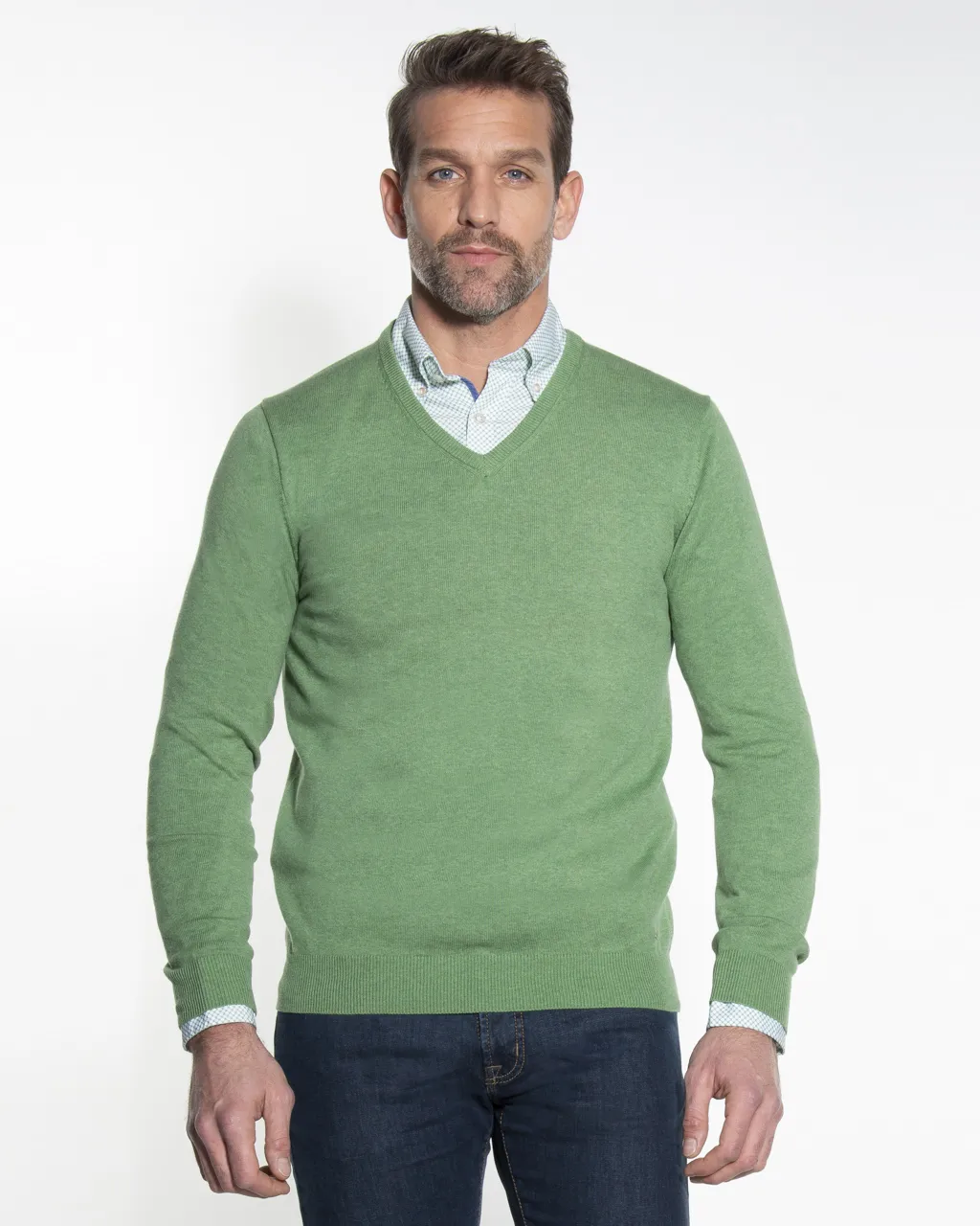 Campbell Trui V-hals Lichtgroen 044530-420
