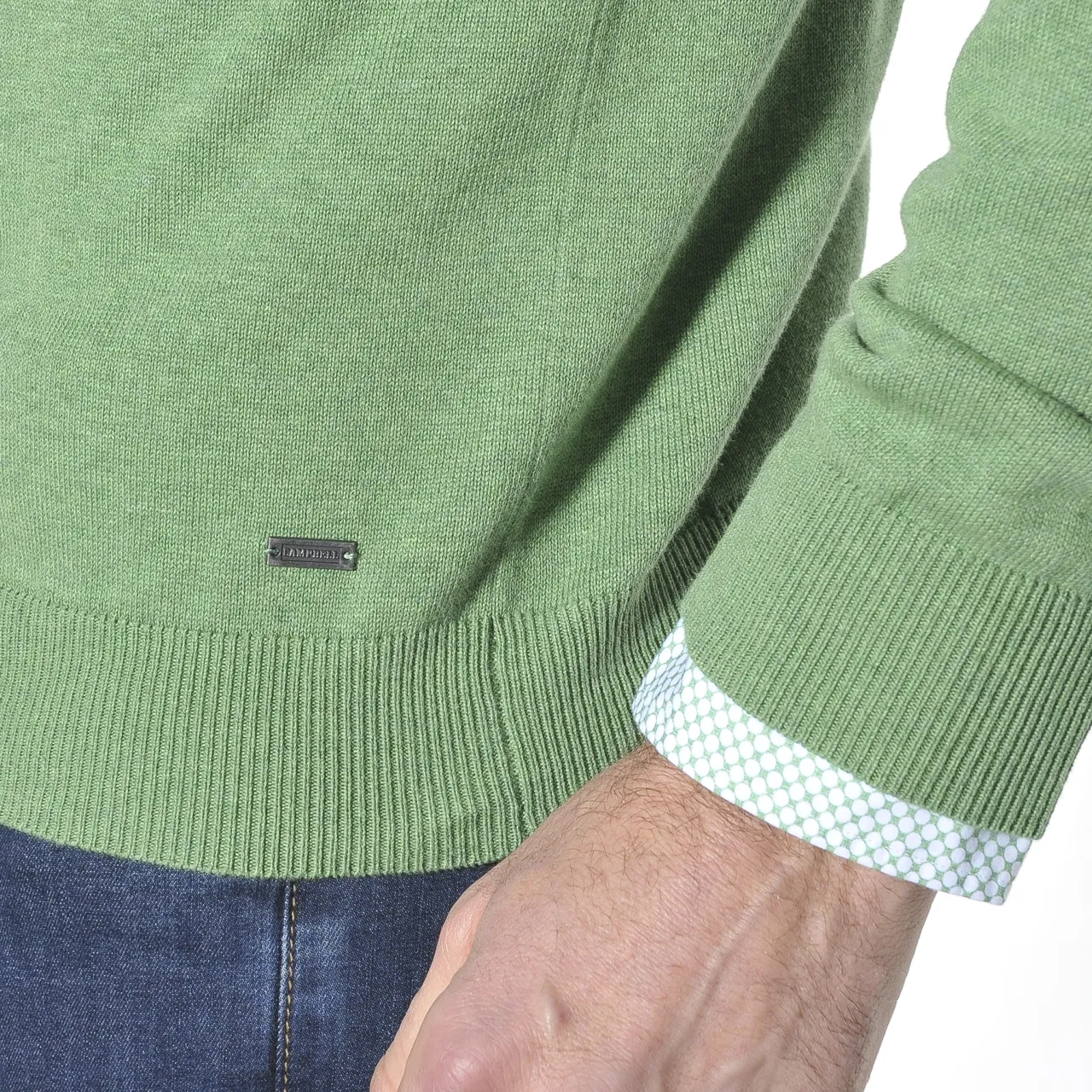 Campbell Trui V-hals Lichtgroen 044530-420