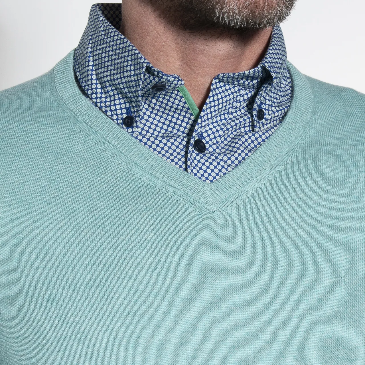 Campbell Trui V-hals Mint uni 044530-411-L