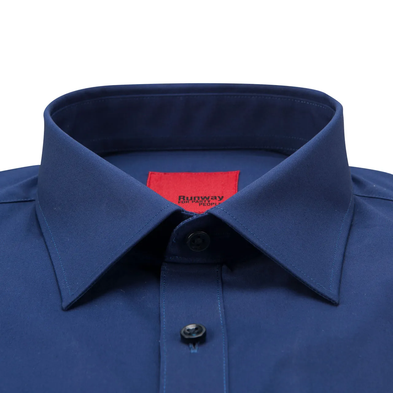 Runway PARTY Overhemd LM Donkerblauw uni 045818-001-39