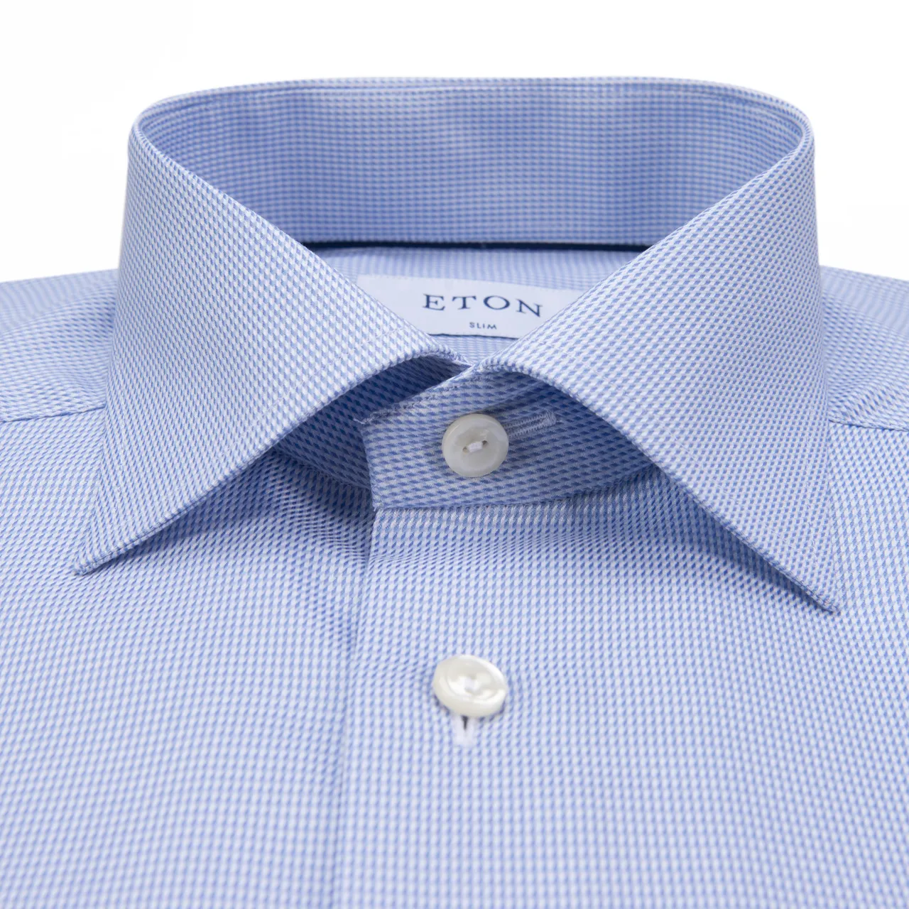 Eton Overhemd LM Lichtblauw dessin 050485-001-37/38