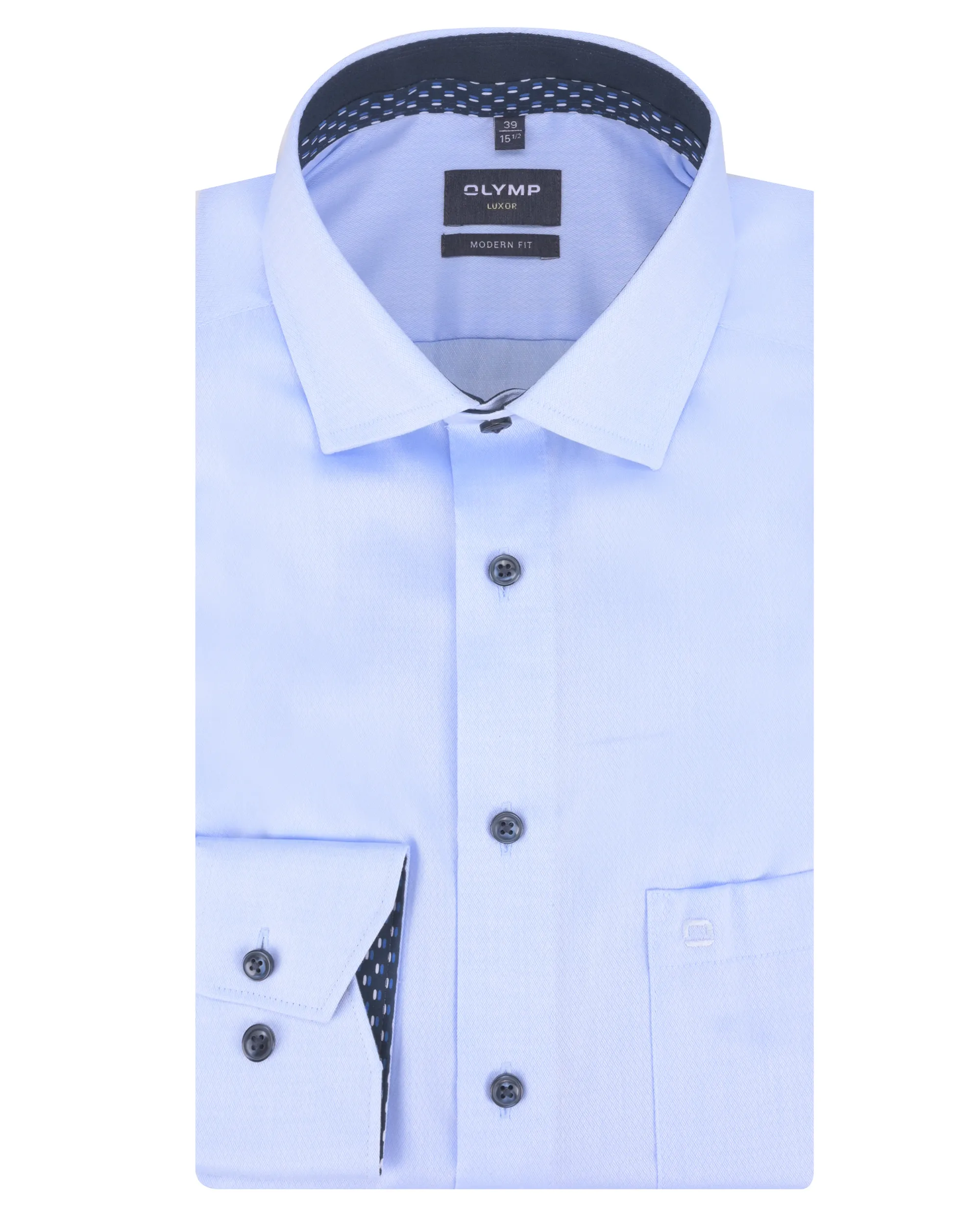 OLYMP Luxor Modern fit Overhemd LM Blauw 050946-001-38