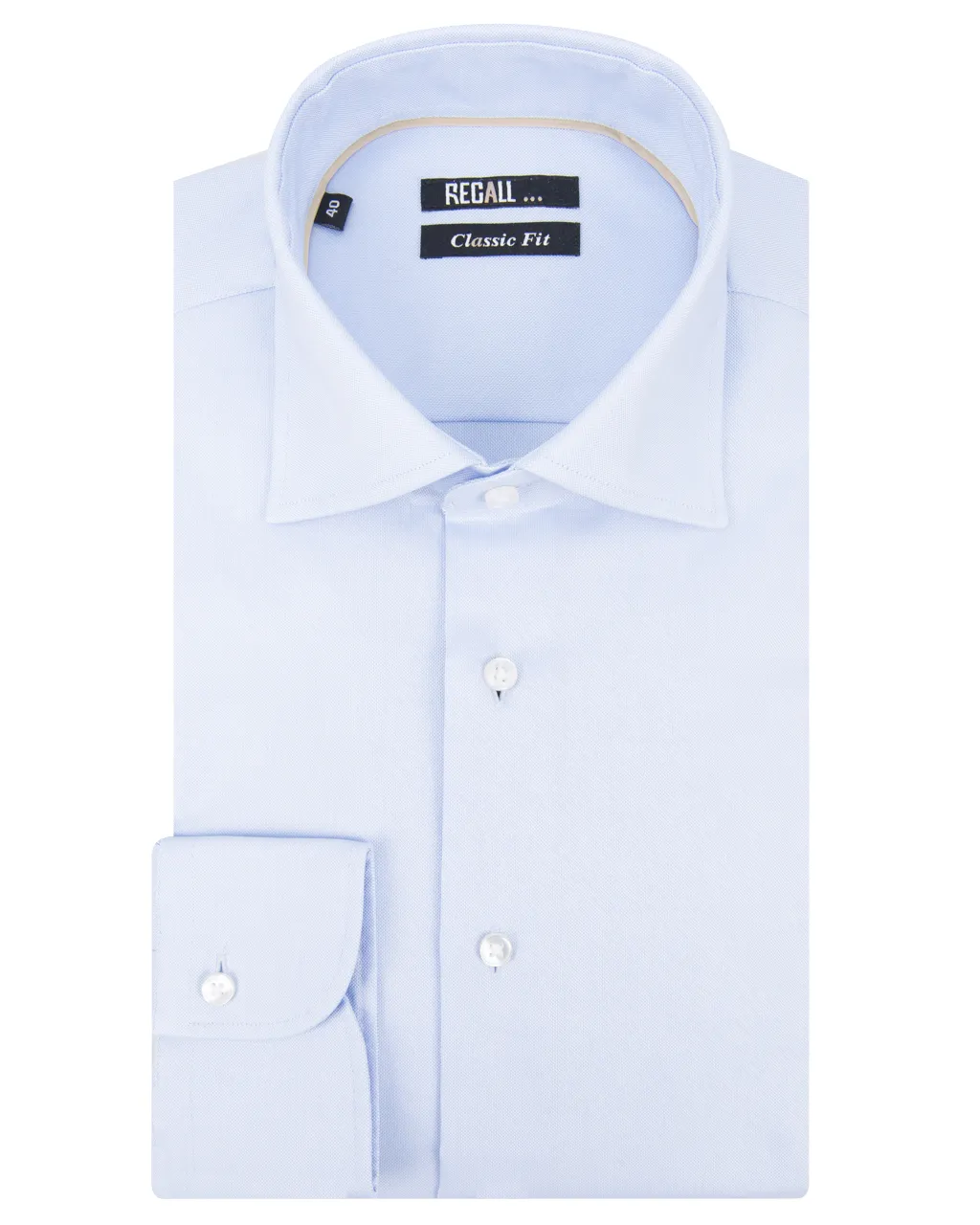 Recall Classic Overhemd LM Lichtblauw uni 057595-001-40