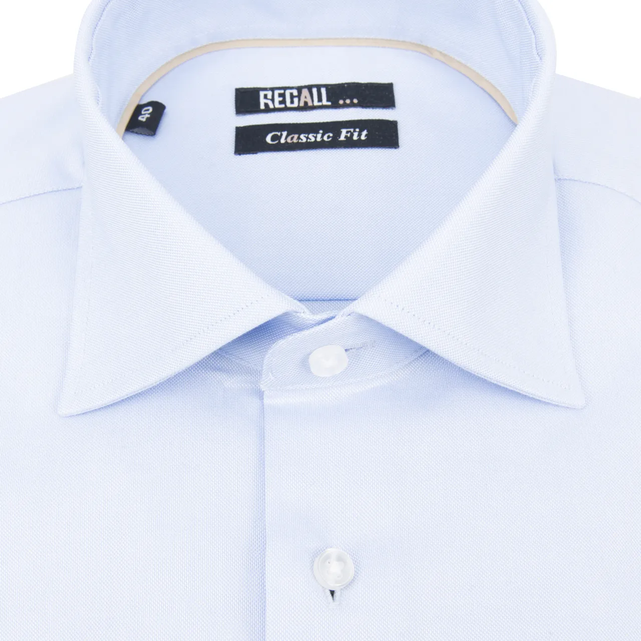 Recall Classic Overhemd LM Lichtblauw uni 057595-001-40