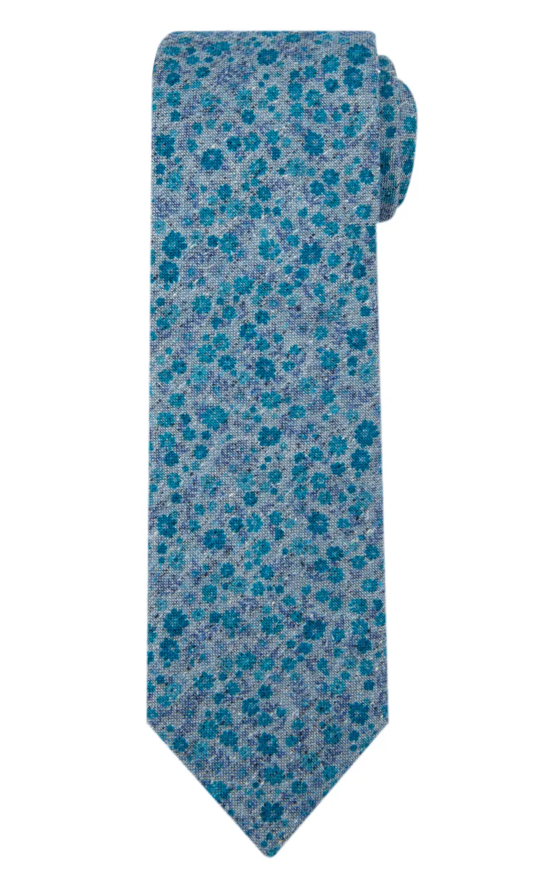Dutch Dandies Stropdas Petrol print 057620-001-0