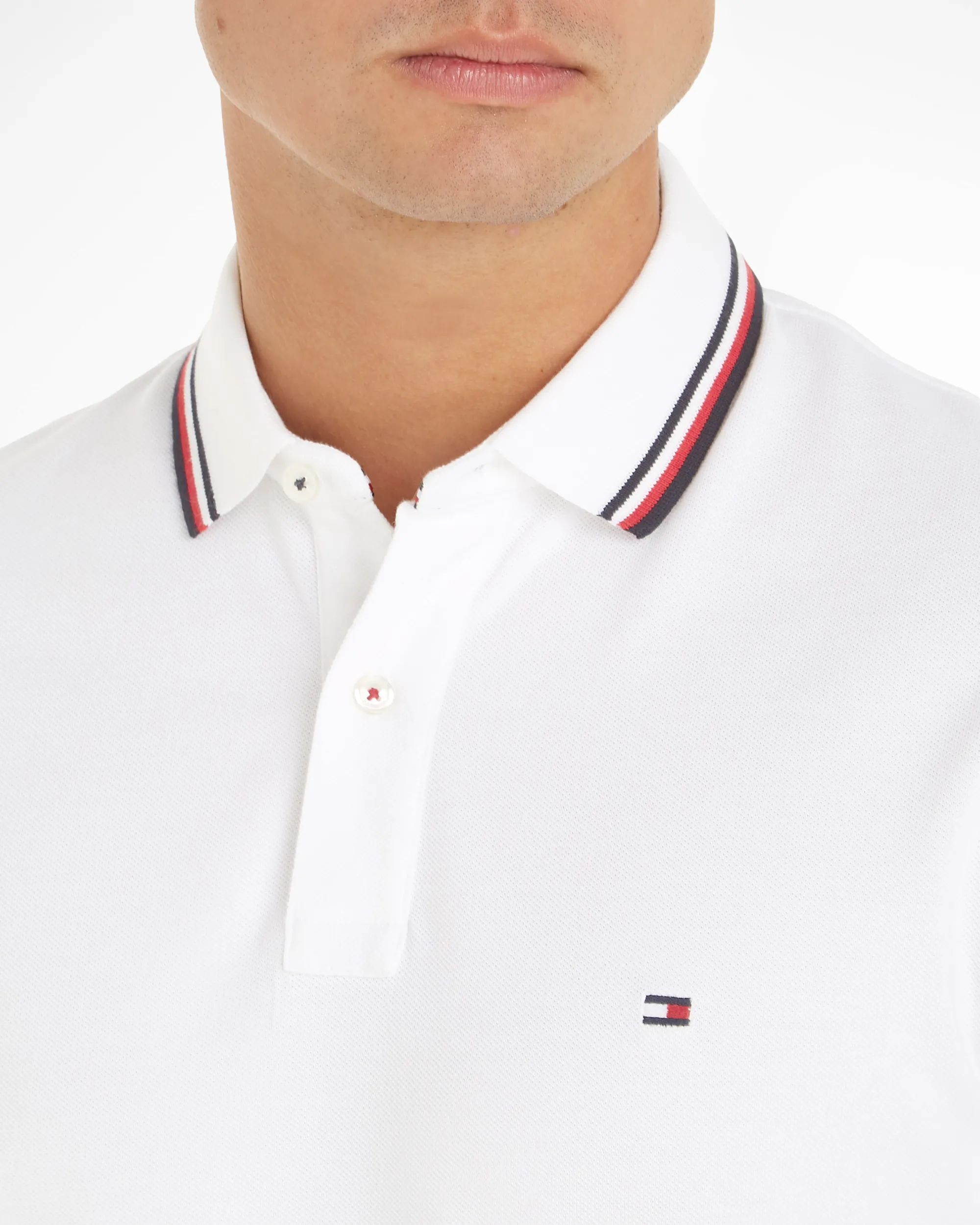 Tommy Hilfiger Menswear Polo KM Wit 058572-001-L