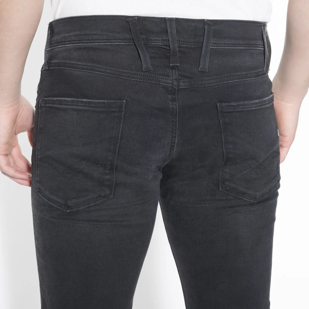 Replay Anbass Hyperflex Jeans Zwart 058820-001-28/32