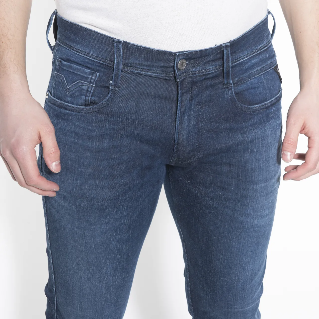 Replay Anbass Hyperflex Cloud Jeans Blauw 058821-001-28/32
