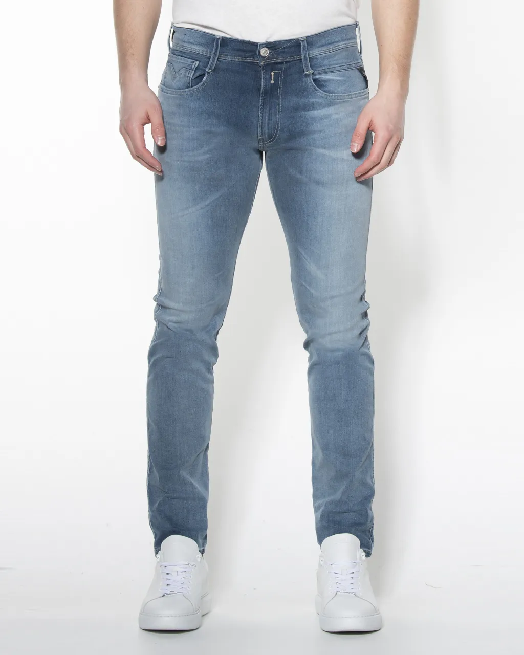 Replay Anbass Hyperflex Bio Jeans Blauw 058822-001-32/32