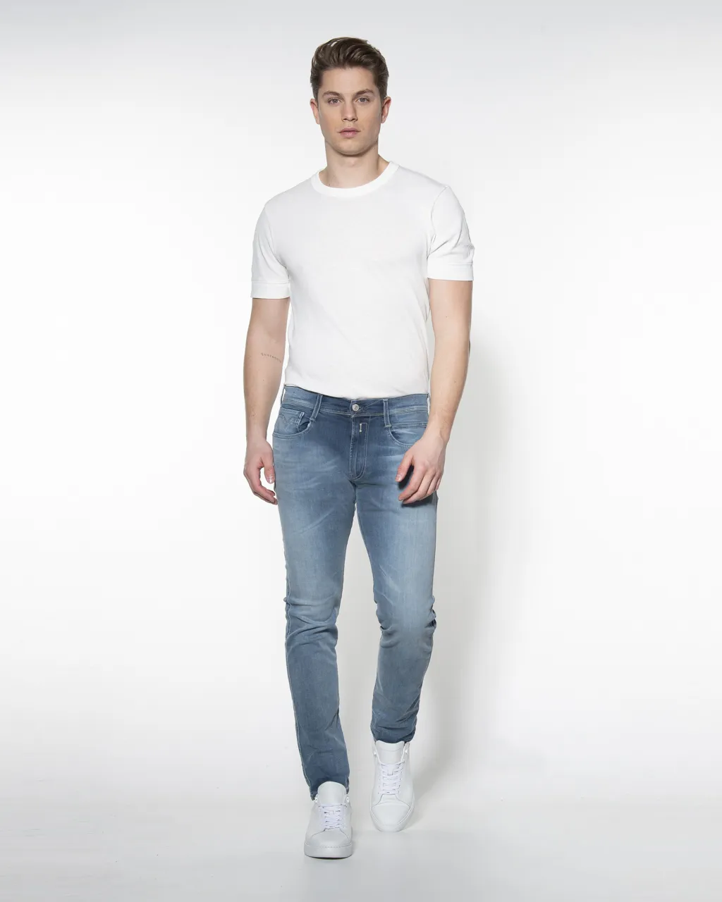 Replay Anbass Hyperflex Bio Jeans Blauw 058822-001-32/32