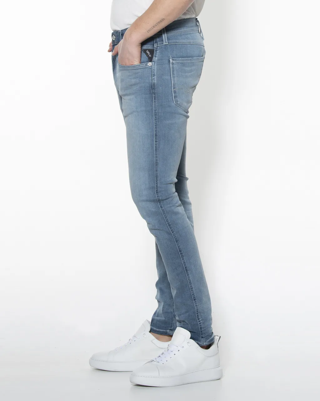 Replay Anbass Hyperflex Bio Jeans Blauw 058822-001-32/32