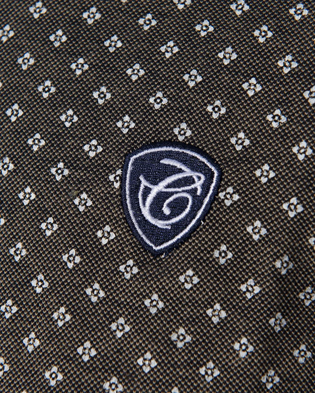 Campbell Polo Korte mouw Bruin dessin 064392-005