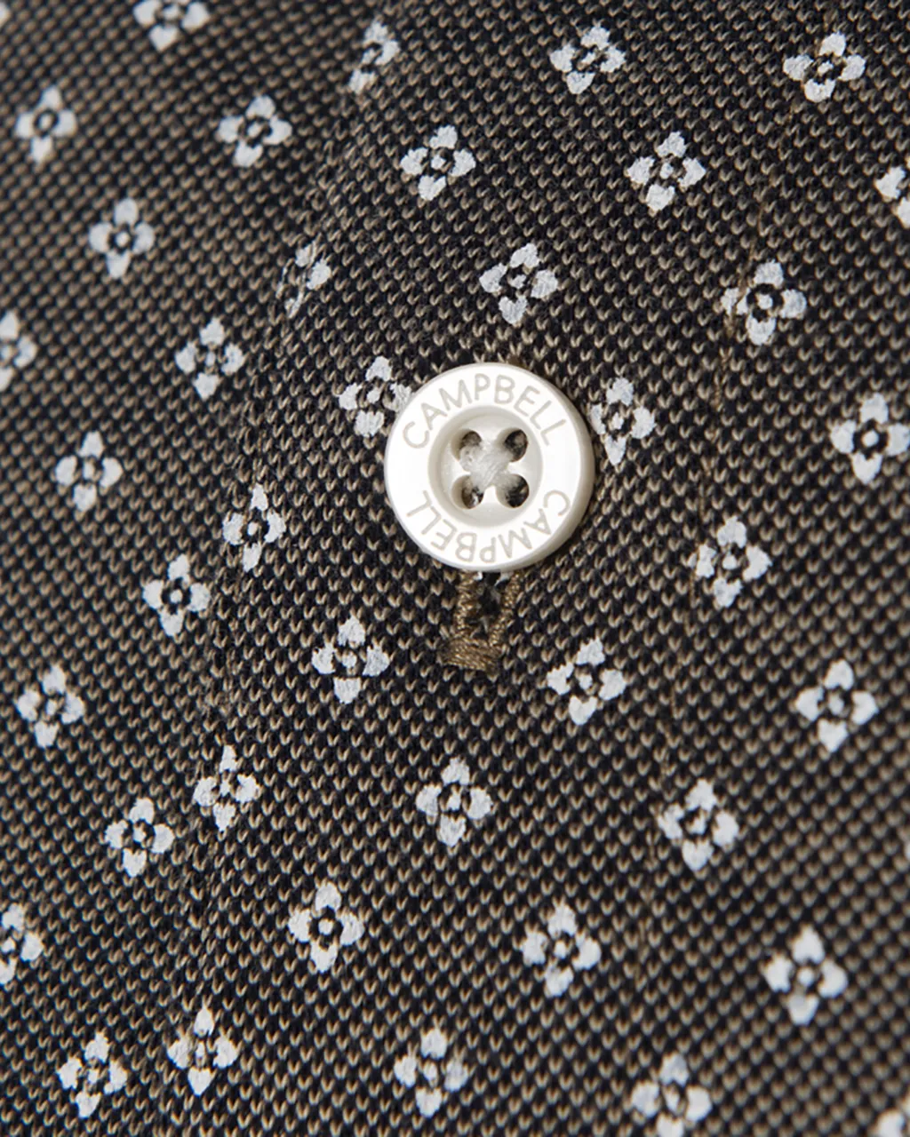 Campbell Polo Korte mouw Bruin dessin 064392-005