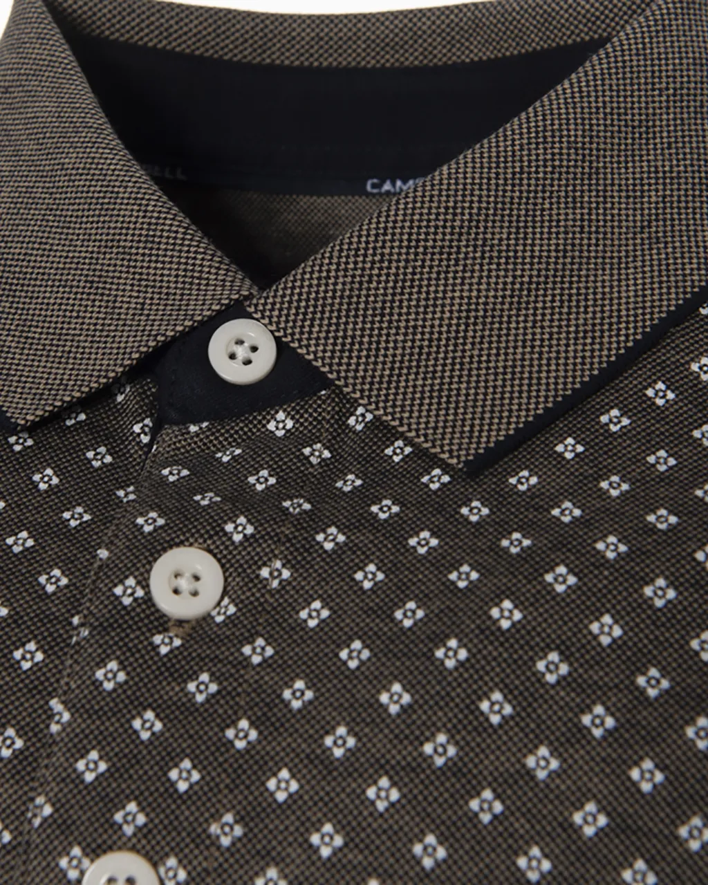 Campbell Polo Korte mouw Bruin dessin 064392-005