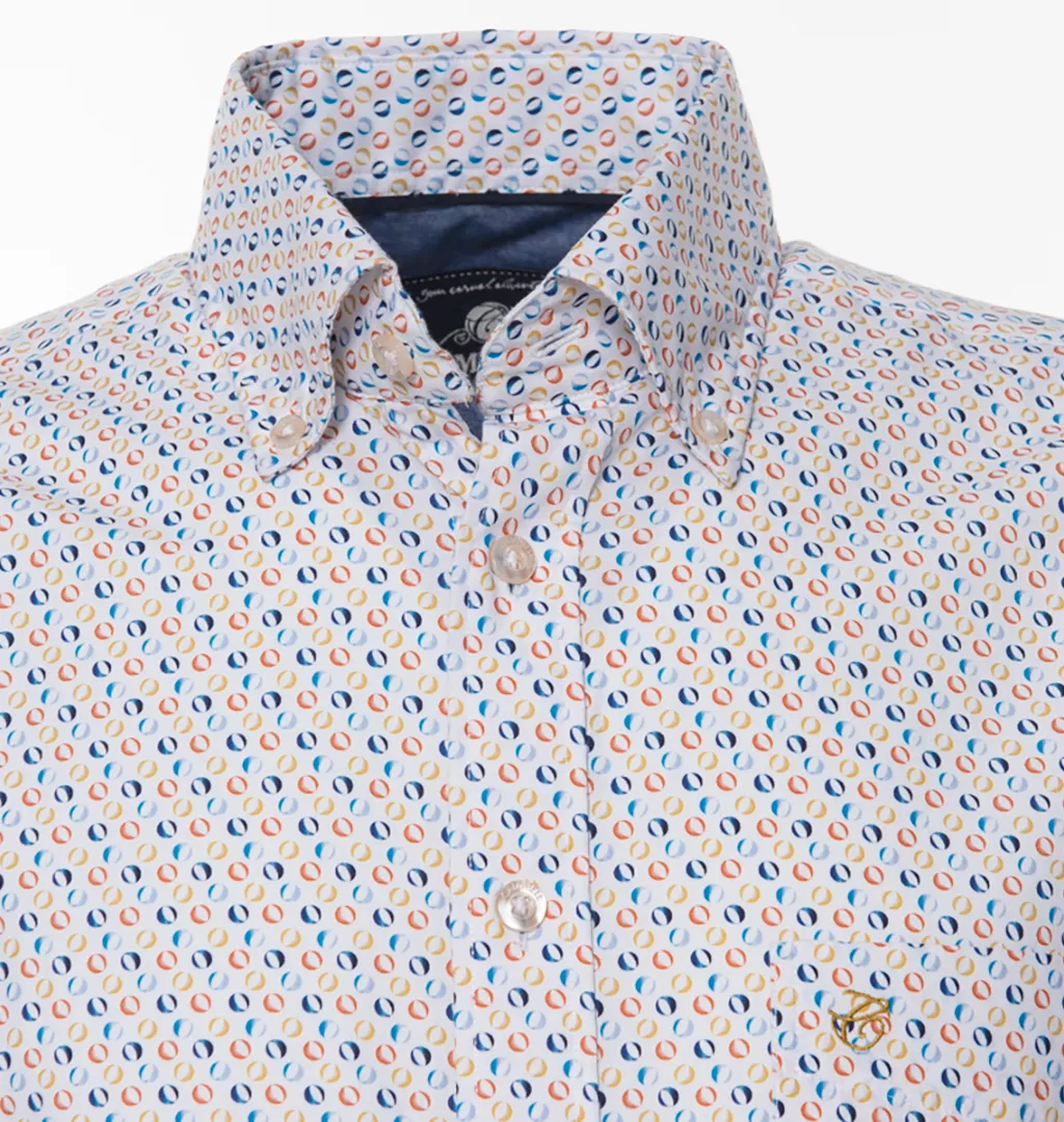 Campbell Casual Overhemd KM Terra print 064466-003-L