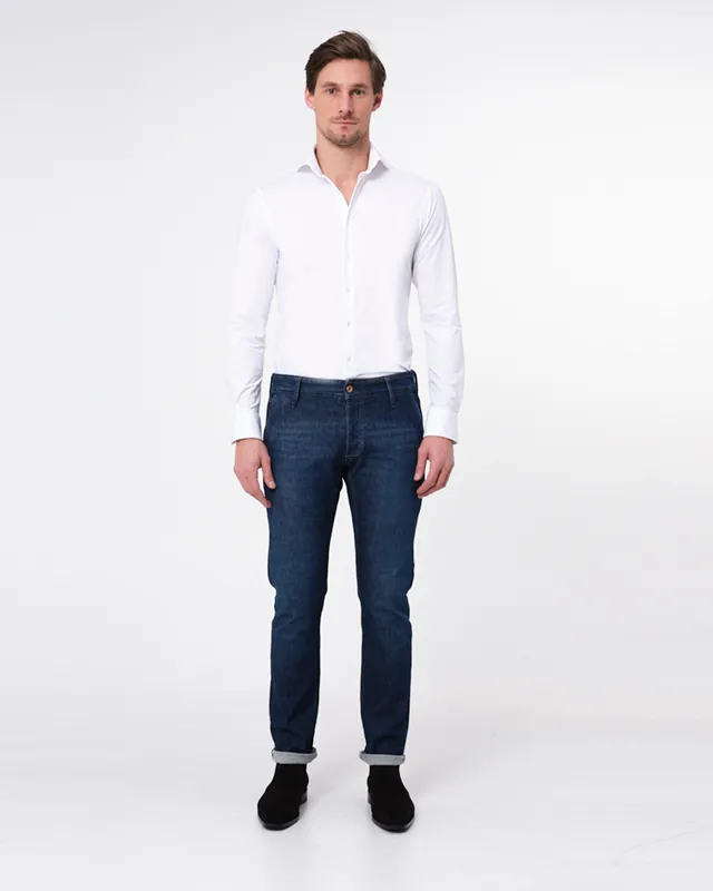 Dutch Dandies Overhemd LM Wit uni 064475-001