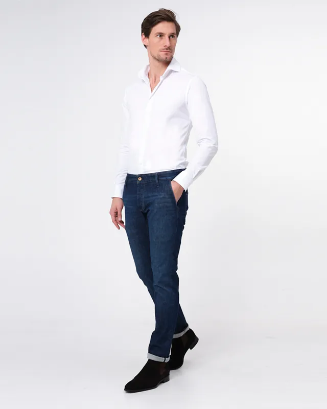 Dutch Dandies Overhemd LM Wit uni 064475-001