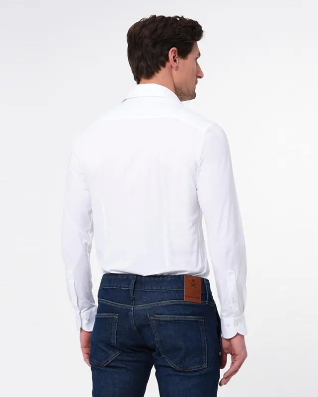 Dutch Dandies Overhemd LM Wit uni 064475-001