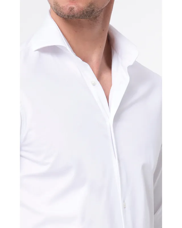 Dutch Dandies Overhemd LM Wit uni 064475-001