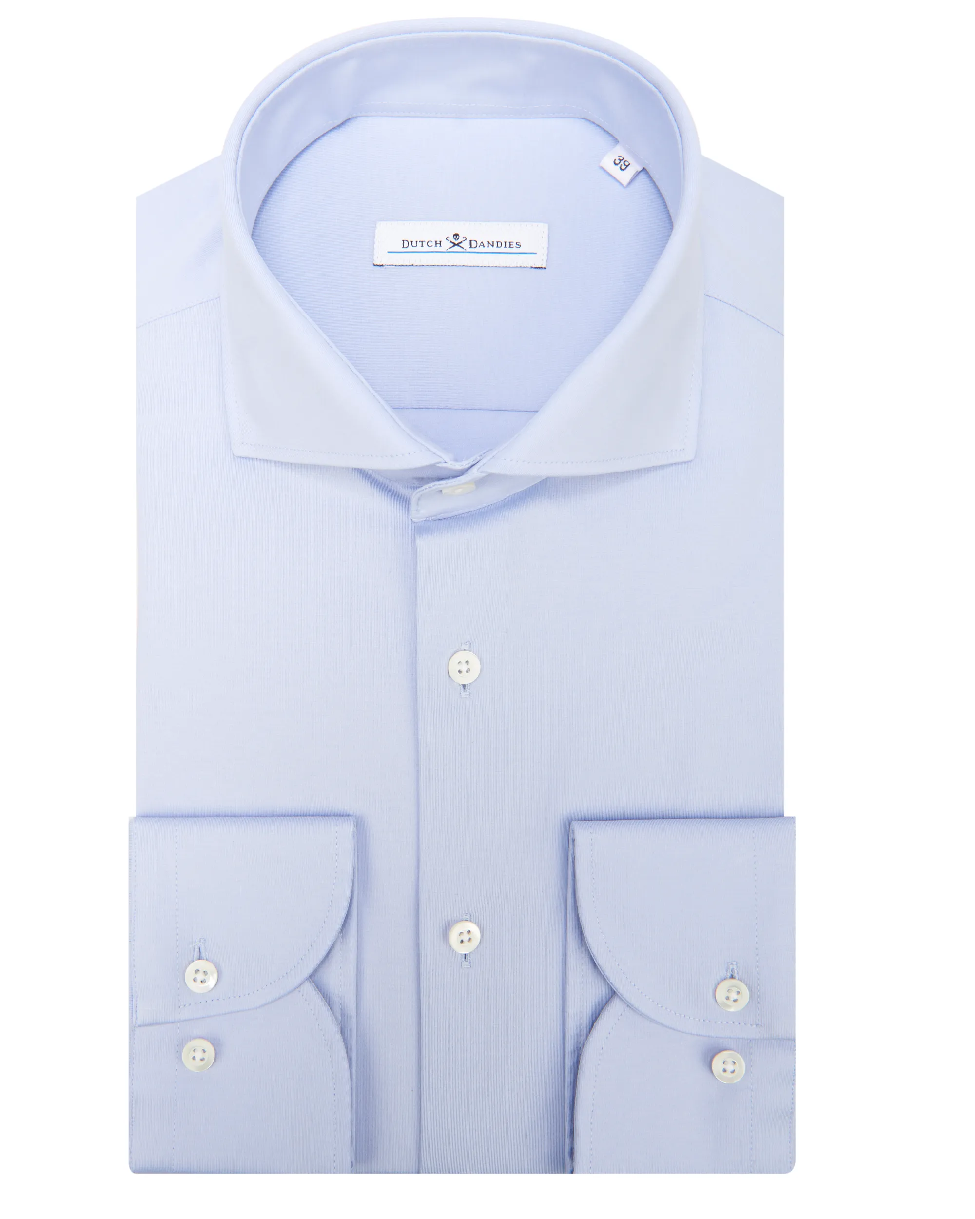 Dutch Dandies Overhemd LM Lichtblauw uni 064475-005