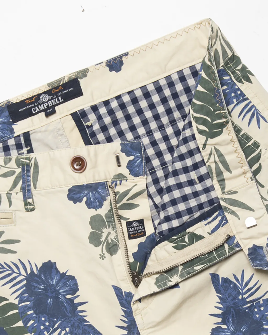 Campbell Short Off white print 064505-001